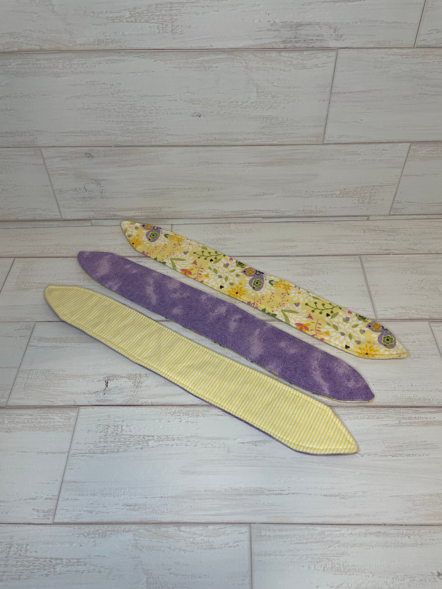 Purple and Yellow Butterfly Themed 3 Piece Teether Tie Set