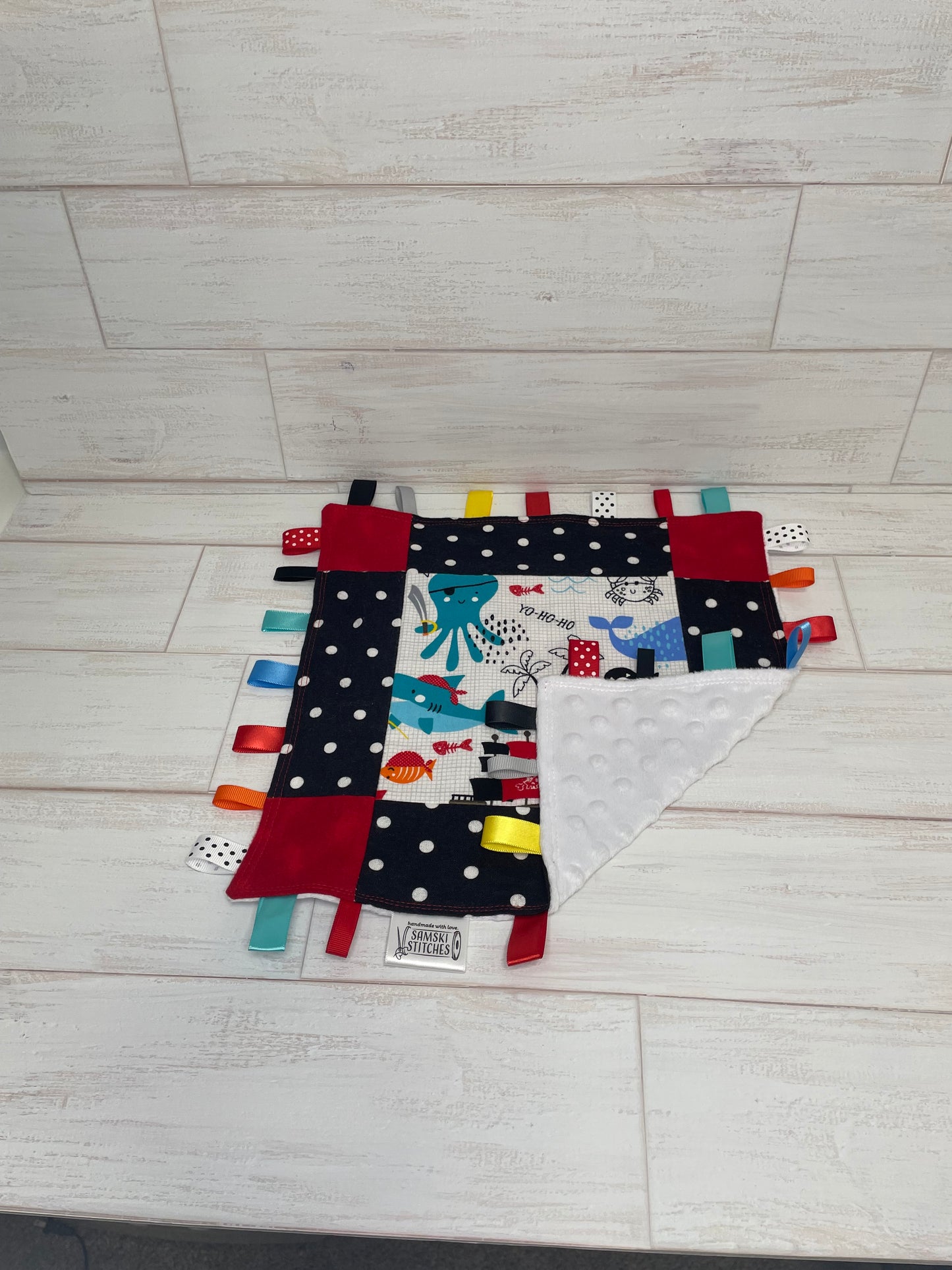 Pirate Animals Quilted Sensory Taglet