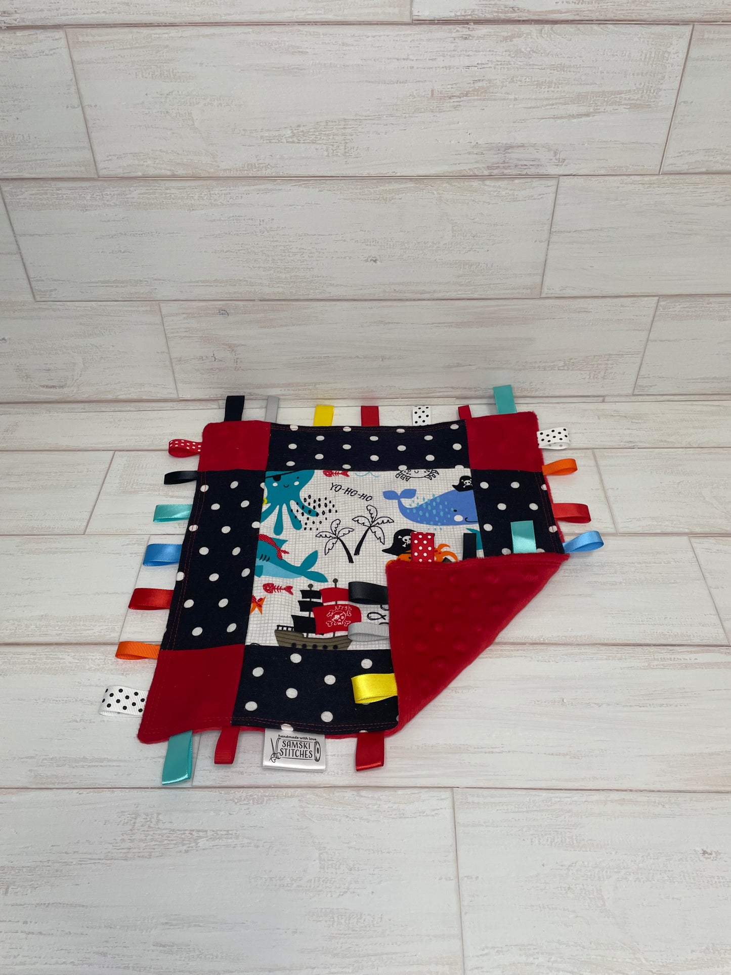 Pirate Animals Quilted Sensory Taglet