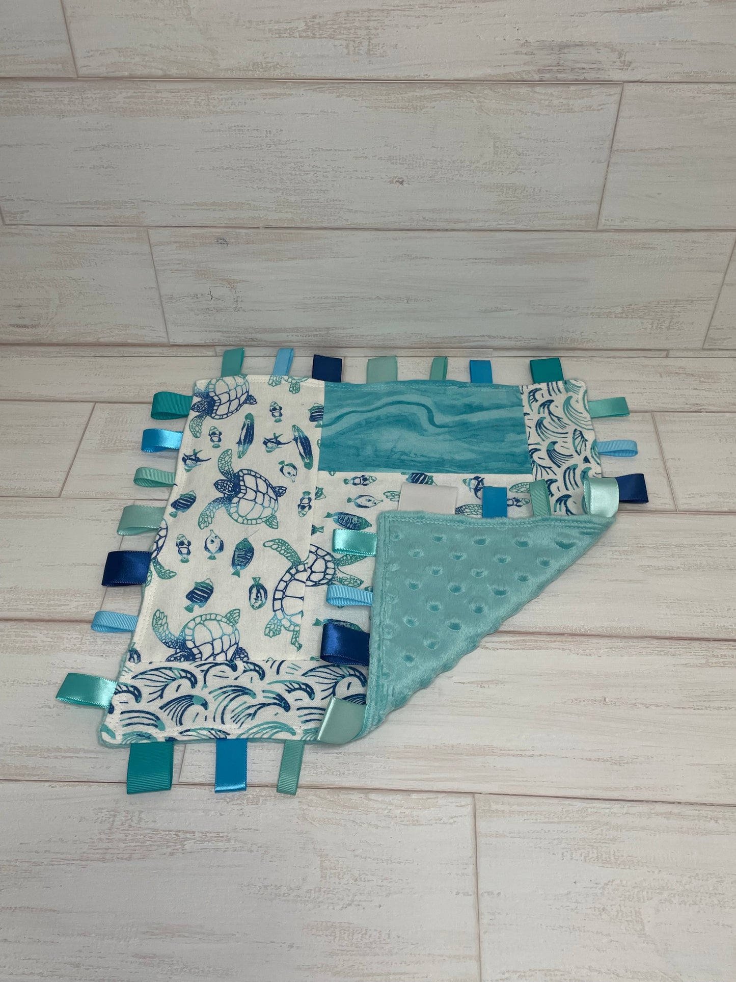 Aquatic Turtles Quilted Sensory Taglet
