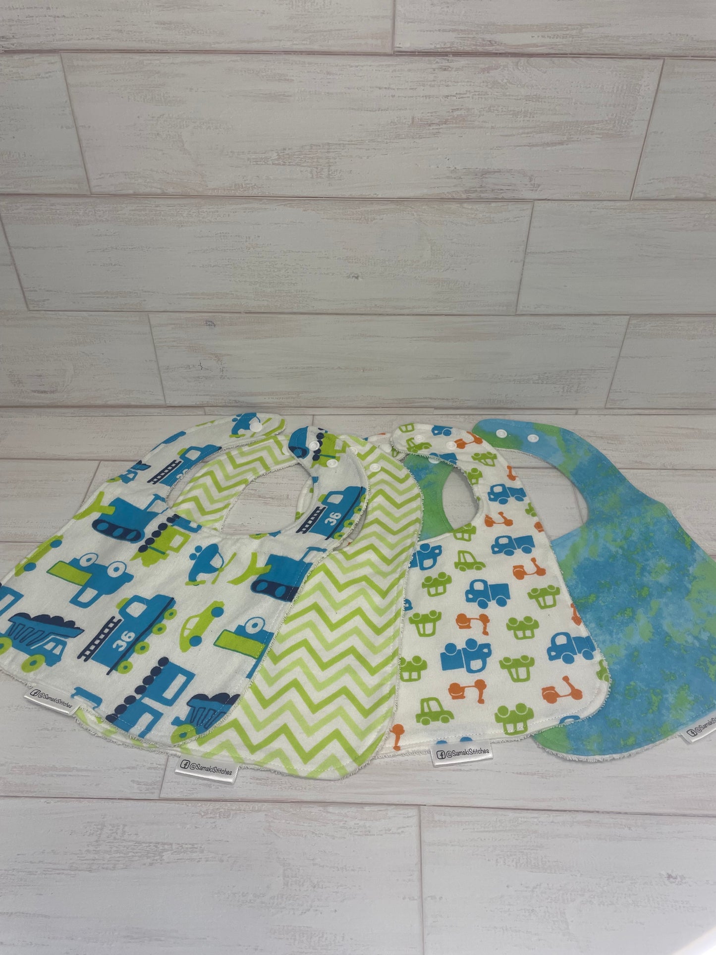 Various Vehicles Themed Bibs