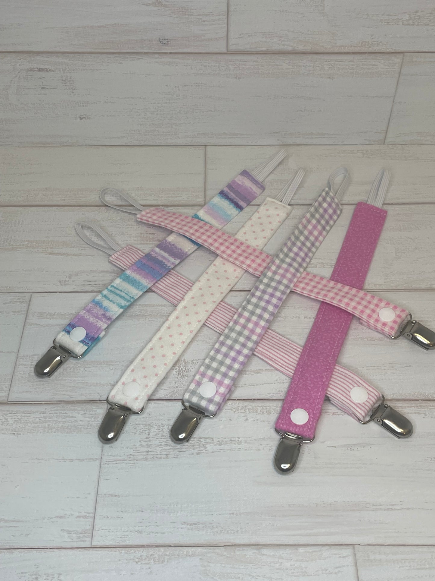 Purple and Blue Themed Paci Clips Set and Singles