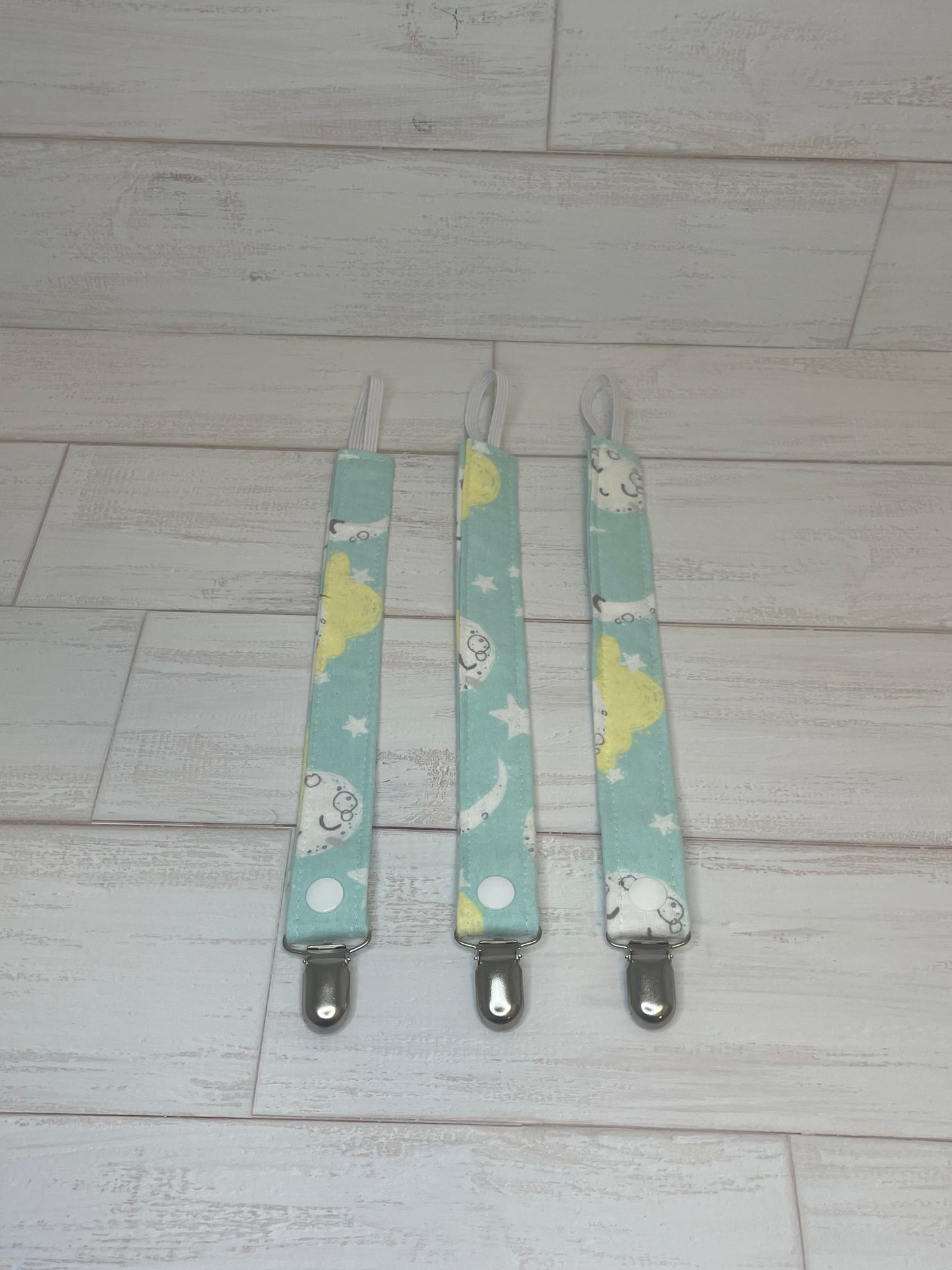 Moon and Stars Themed Paci Clip