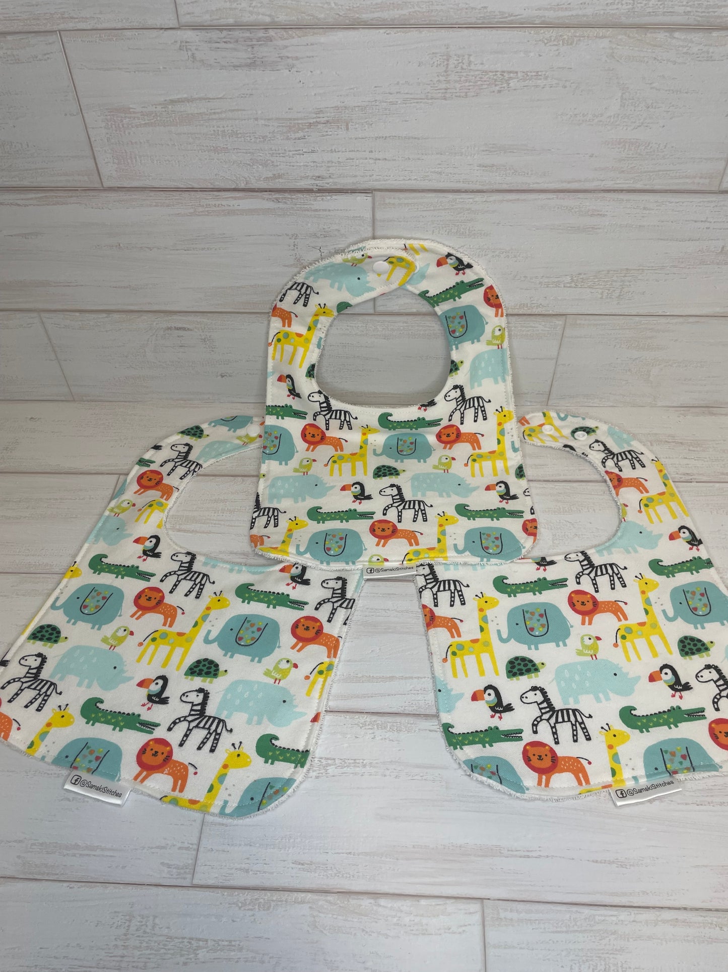 Safari Animals Bibs