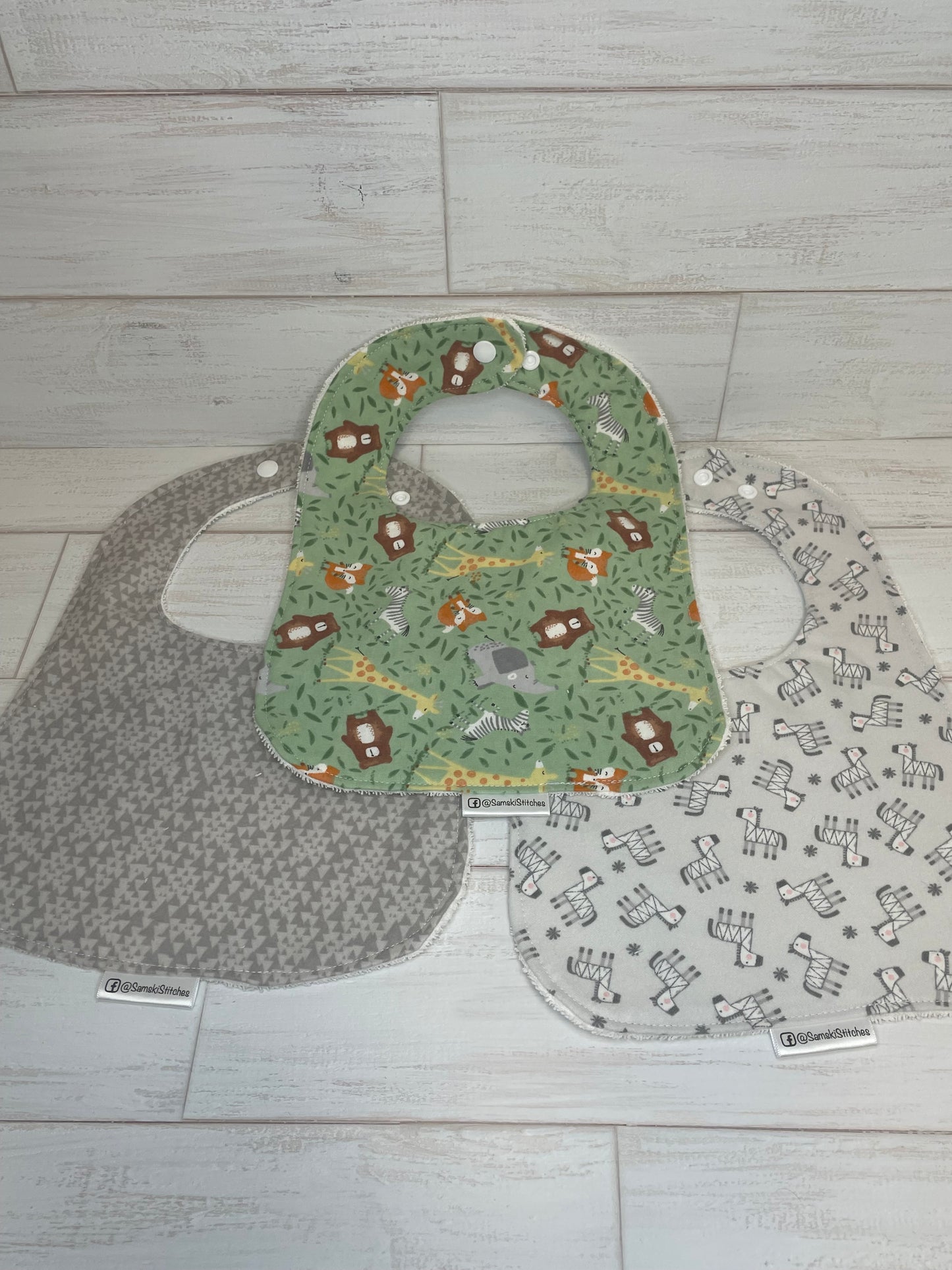 Woodland Animals Themed Bibs