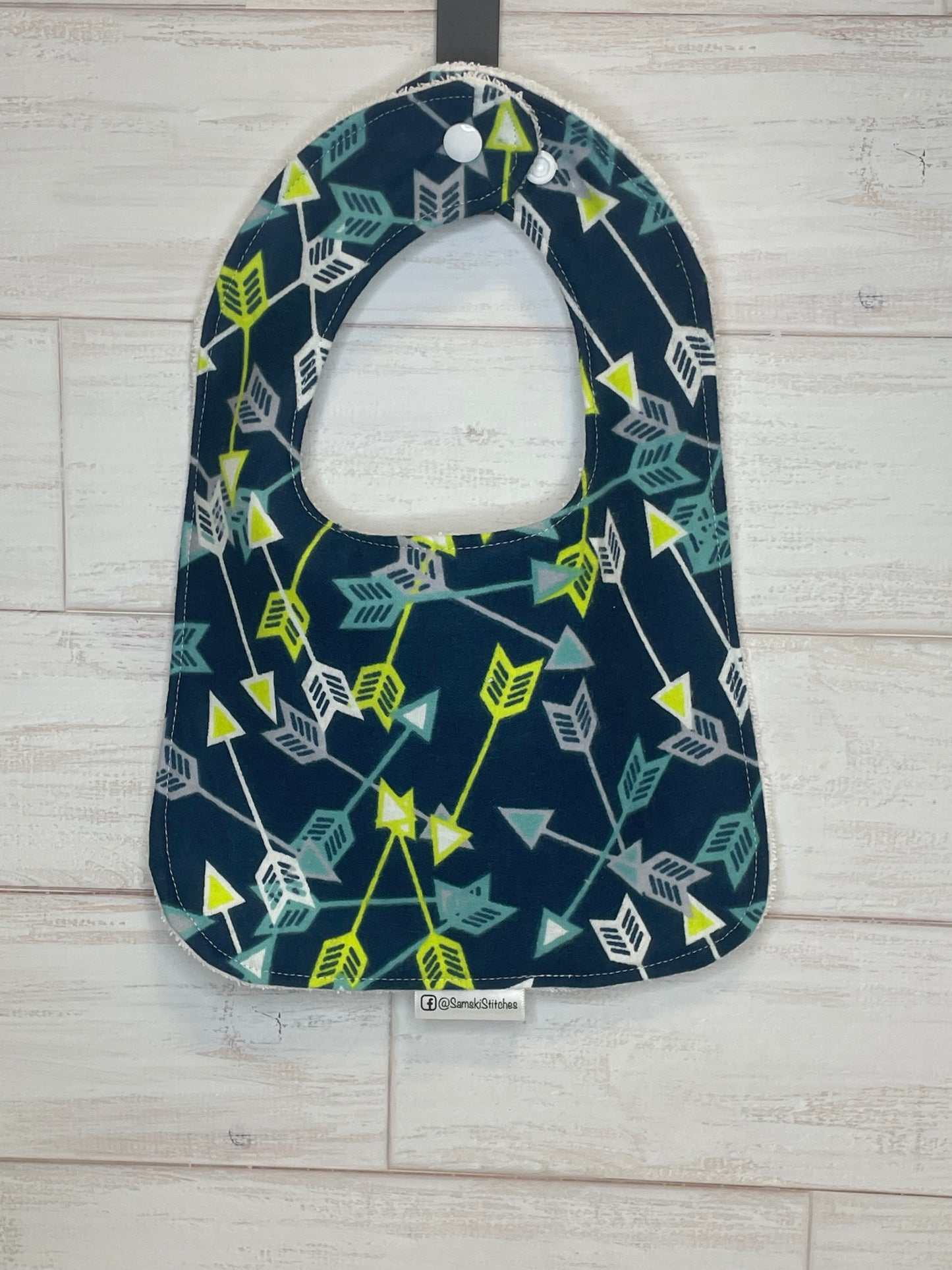 Green and Blue Abstract Themed Bibs