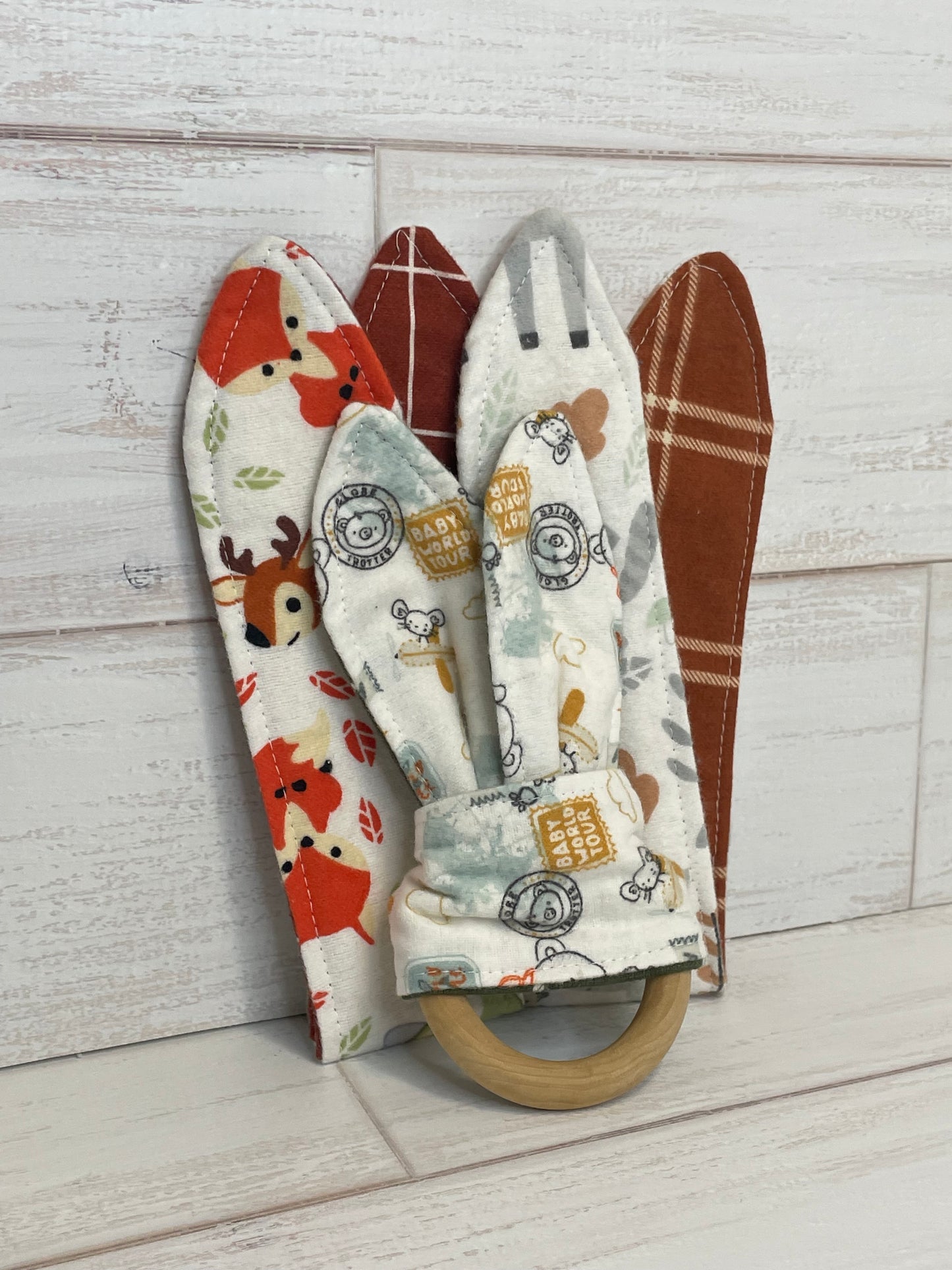 Woodland Animals Themed 3 Piece Teether Tie Set