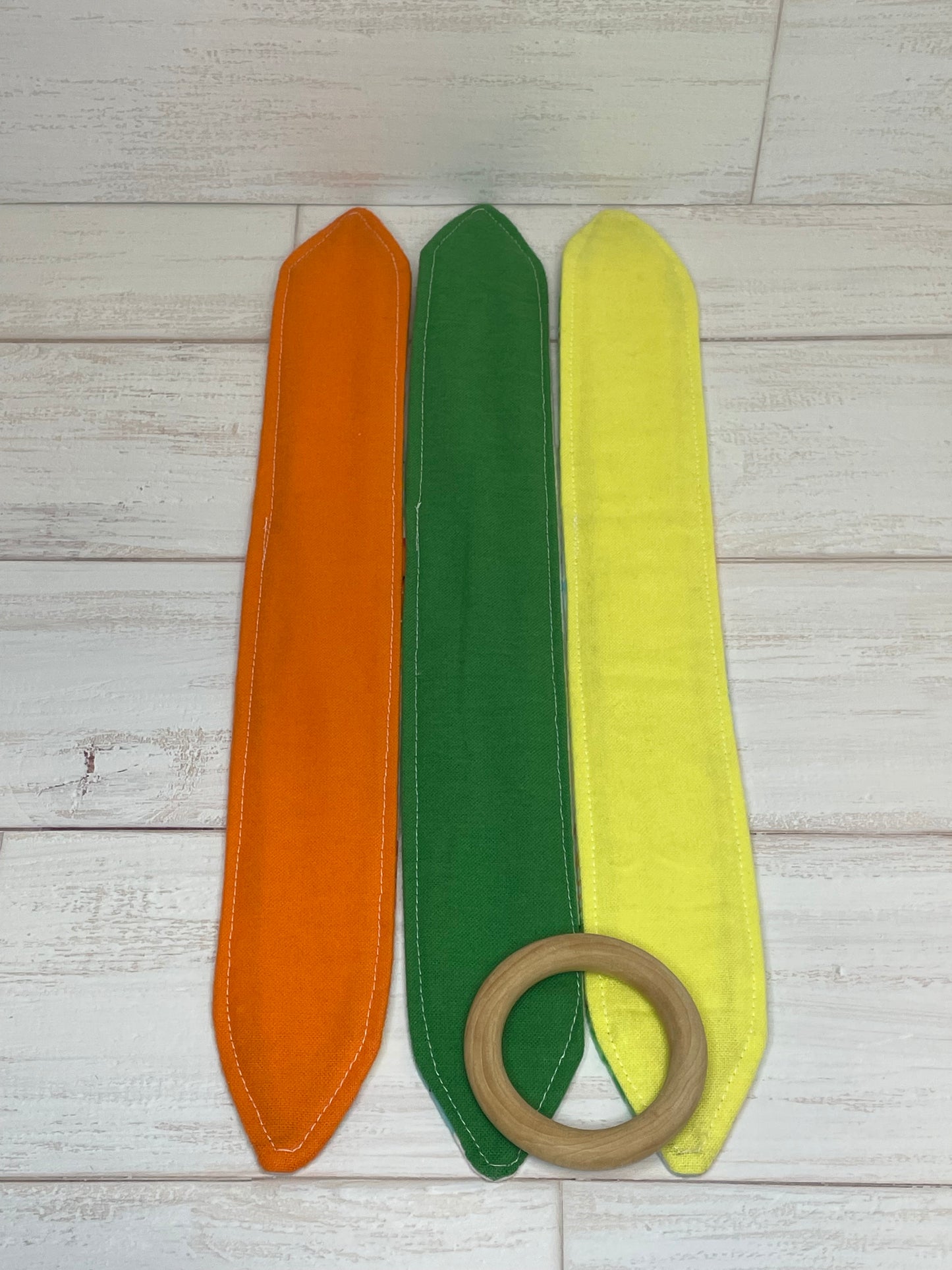 Safari Animals Themed 3 Piece Teether Tie Set