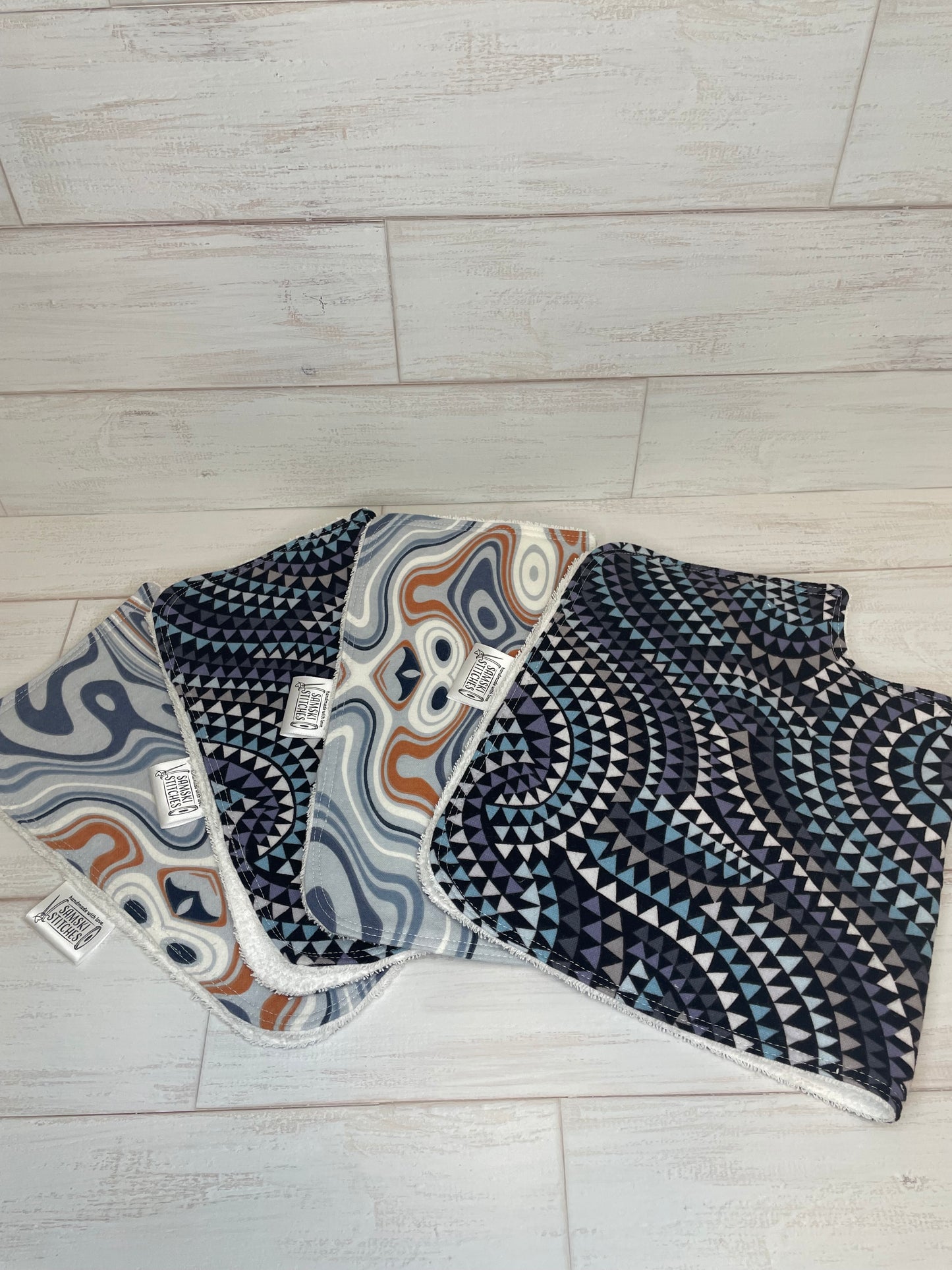 Abstract Burp Cloths