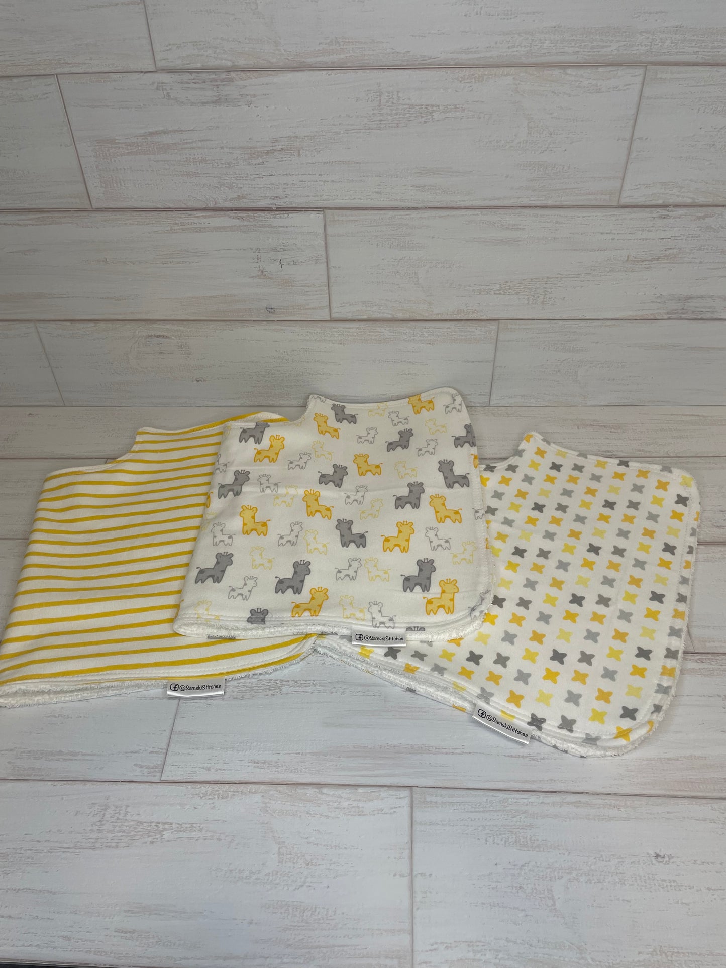 Giraffe Themed Burp Cloths