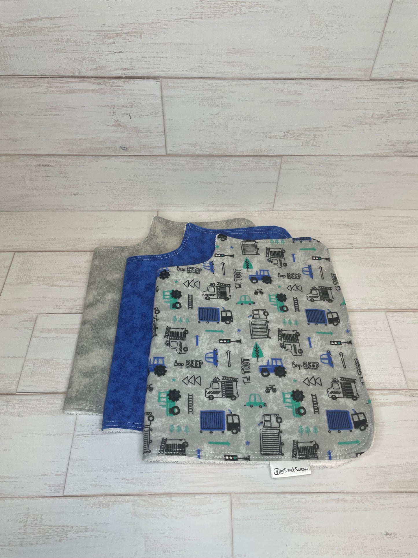 Work Trucks Burp Cloths