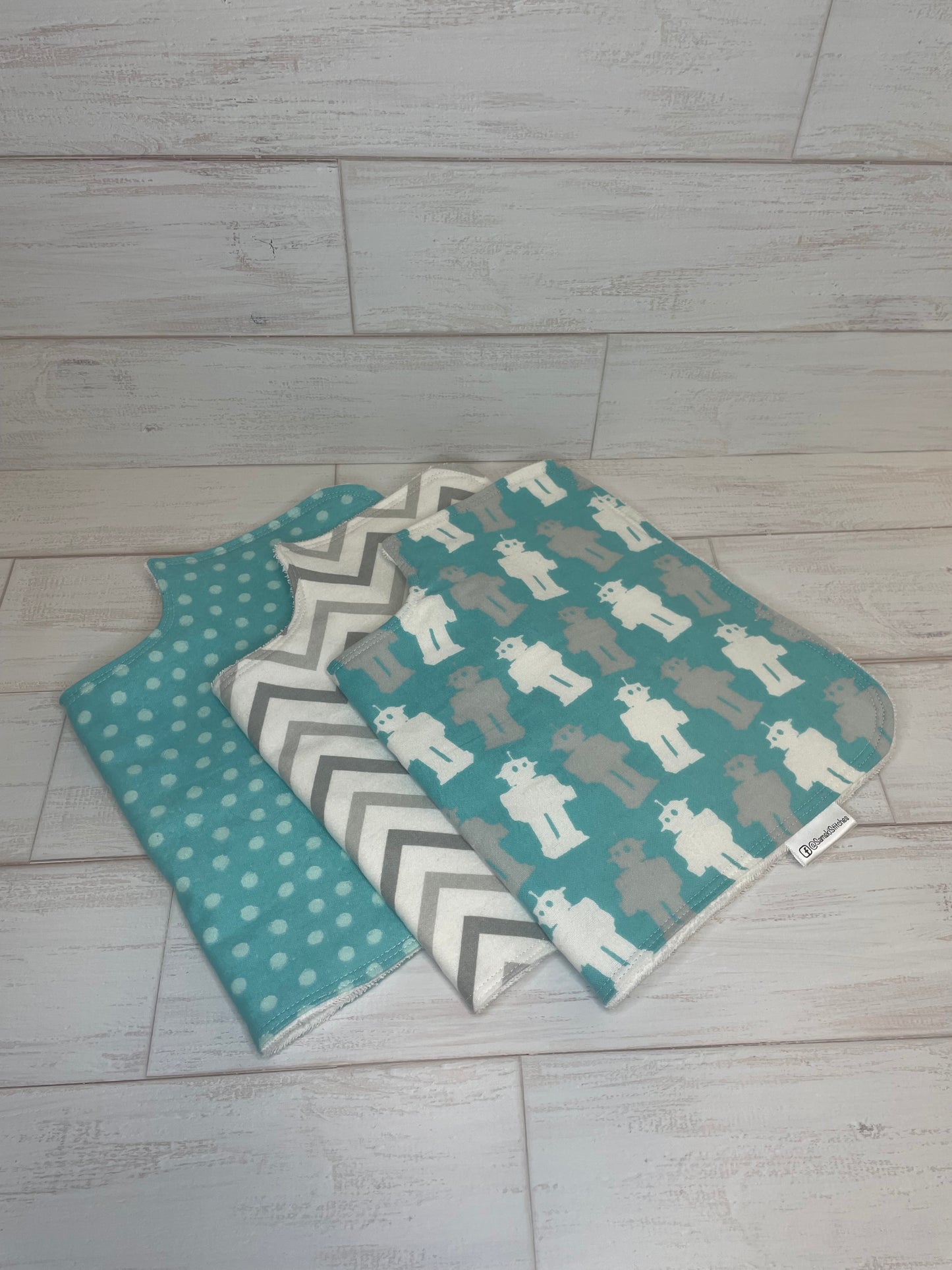 Robot Burp Cloths