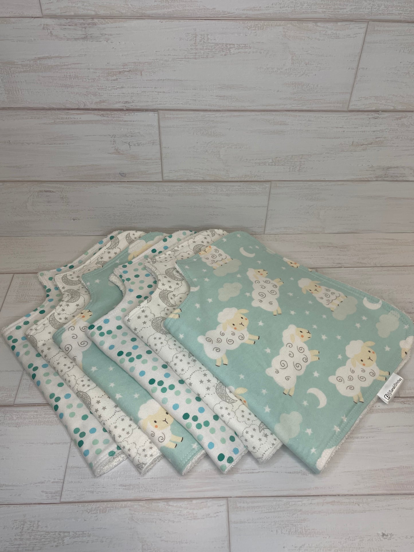 Sweet Dreams Sheep Burp Cloths