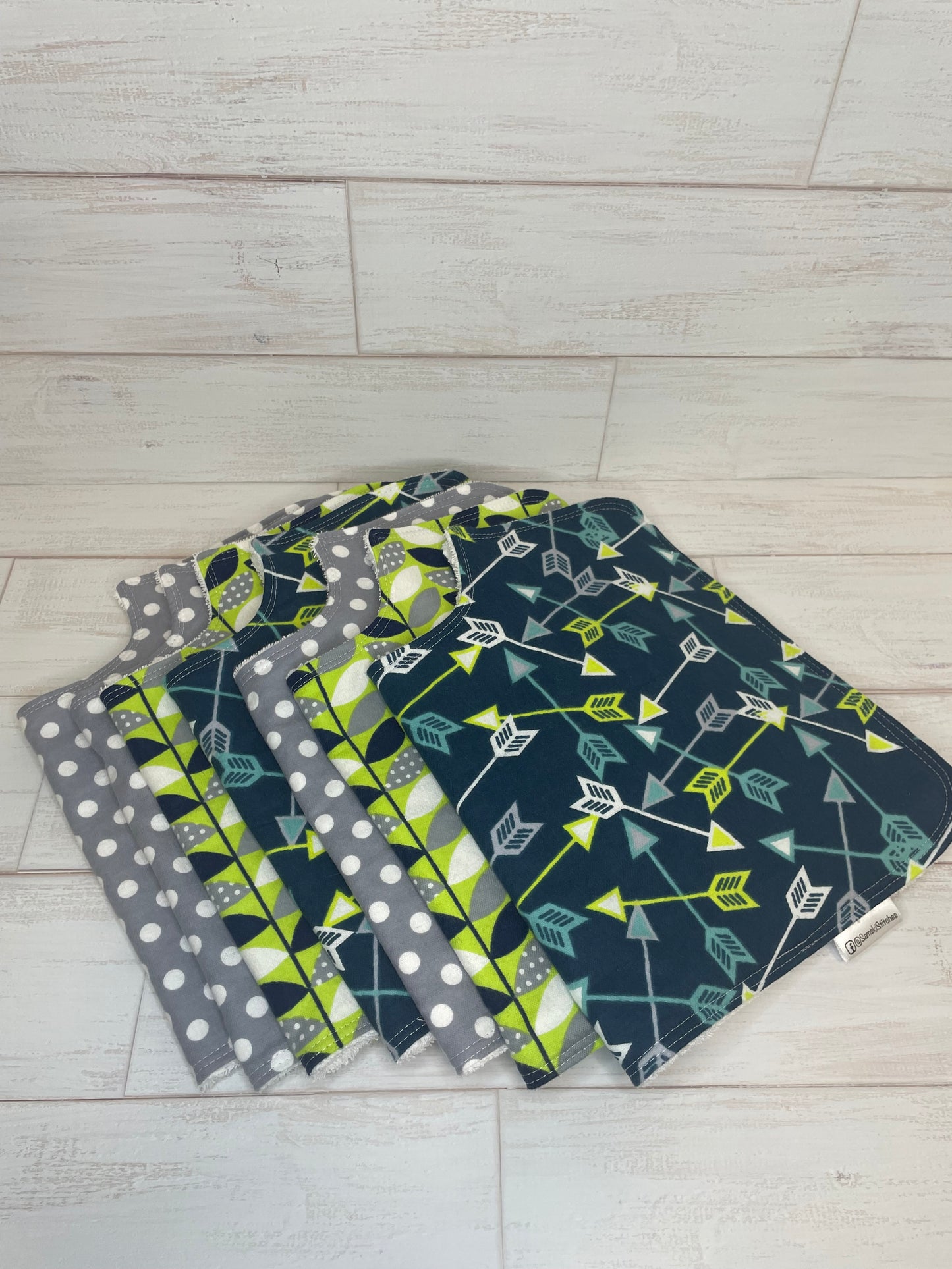 Abstract Boy Themed Burp Cloths