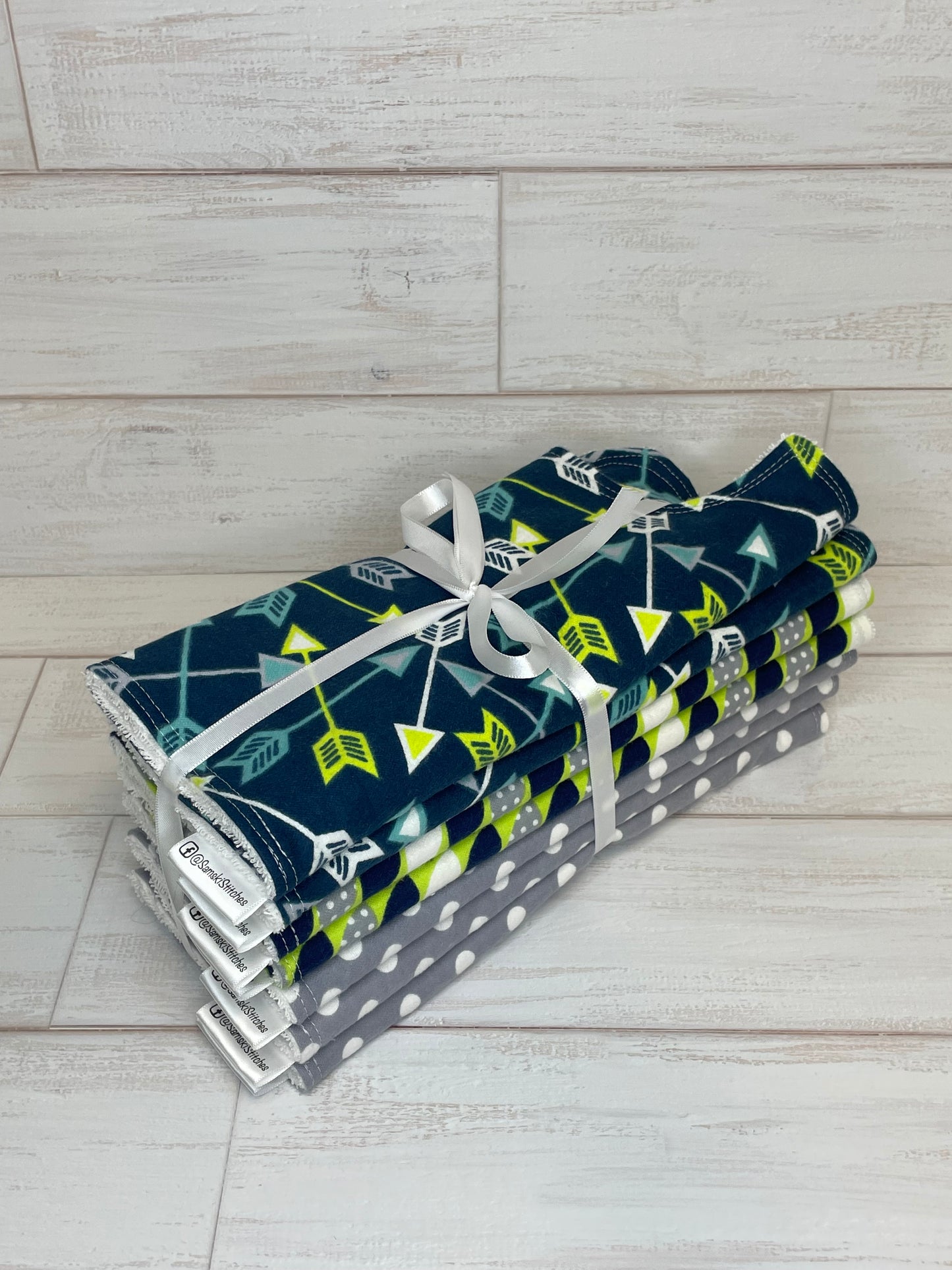 Abstract Boy Themed Burp Cloths