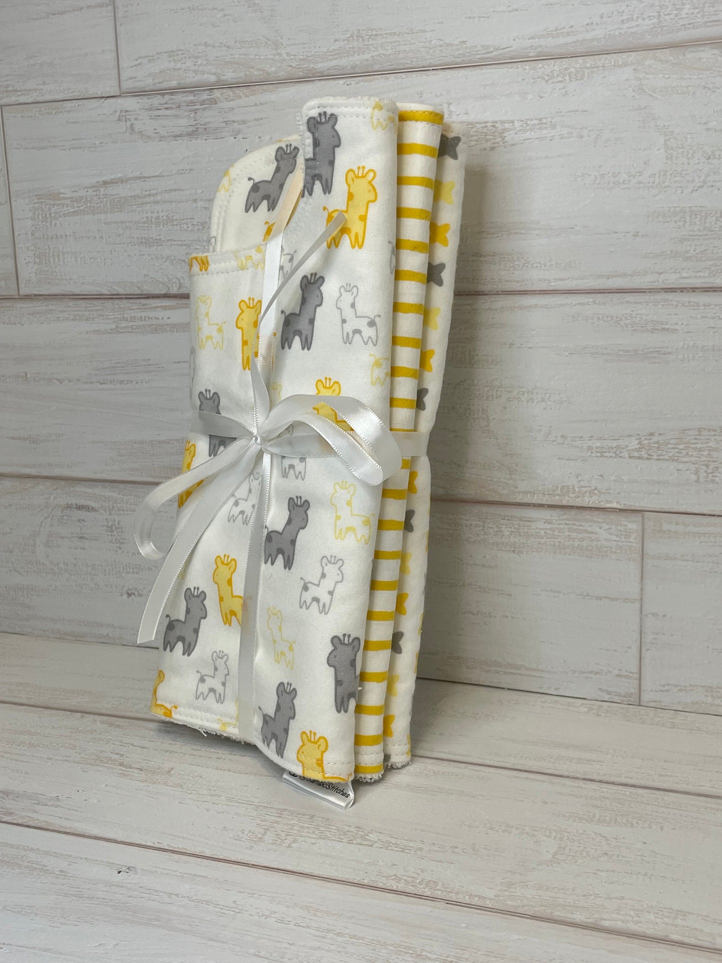 Giraffe Themed Burp Cloths