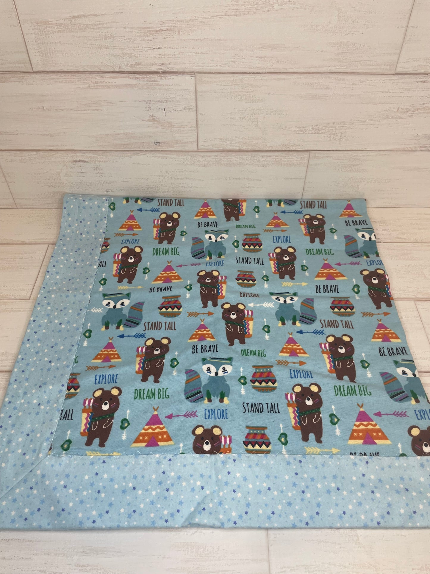 Adventure Themed with Stars Swaddle Blanket