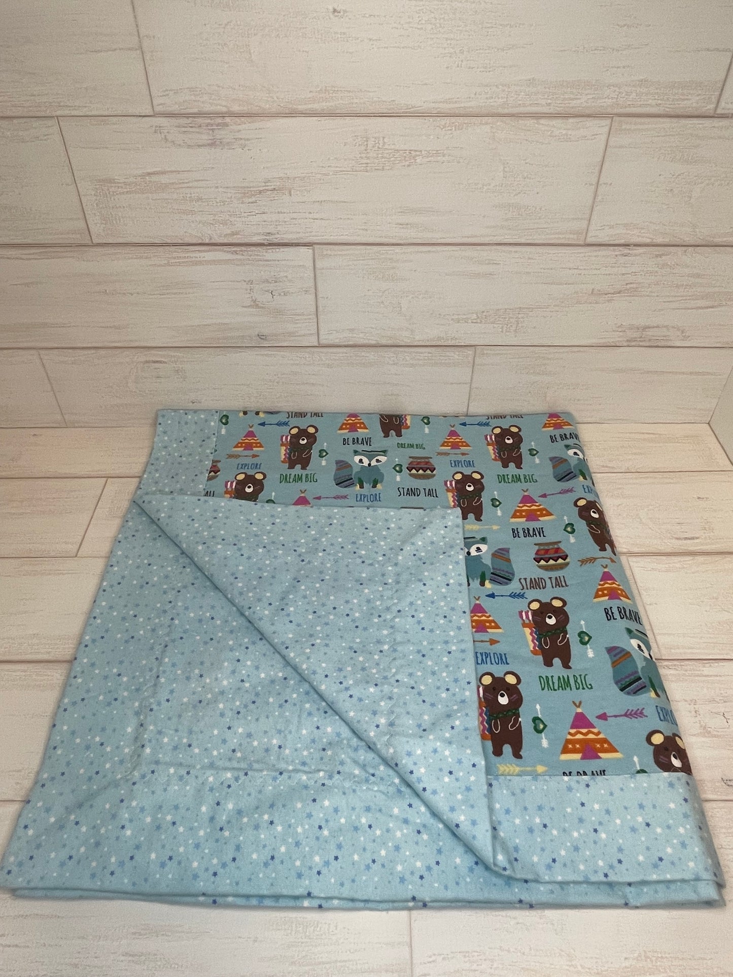 Adventure Themed with Stars Swaddle Blanket