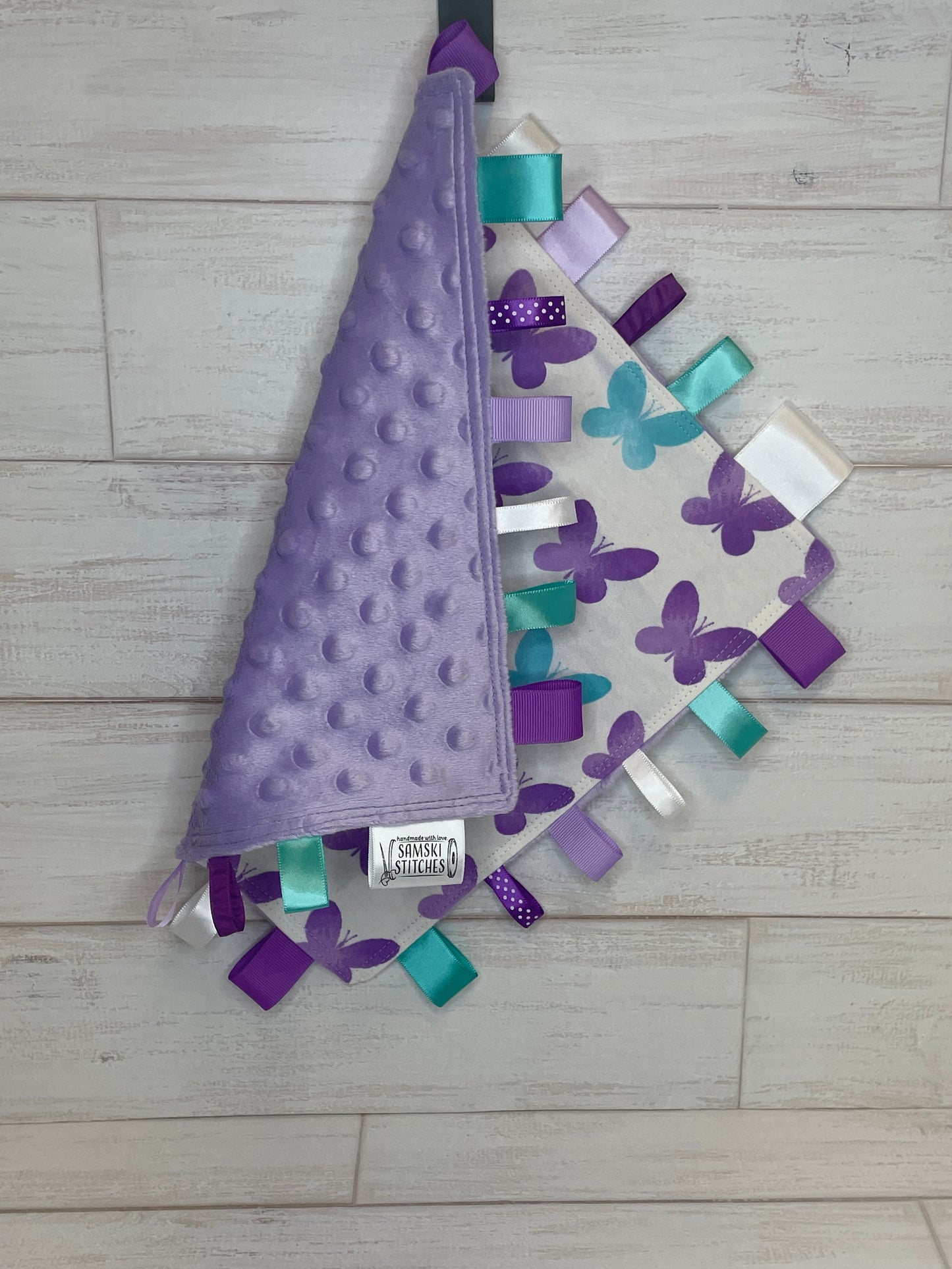 Purple and Blue Butterflies Taglet
