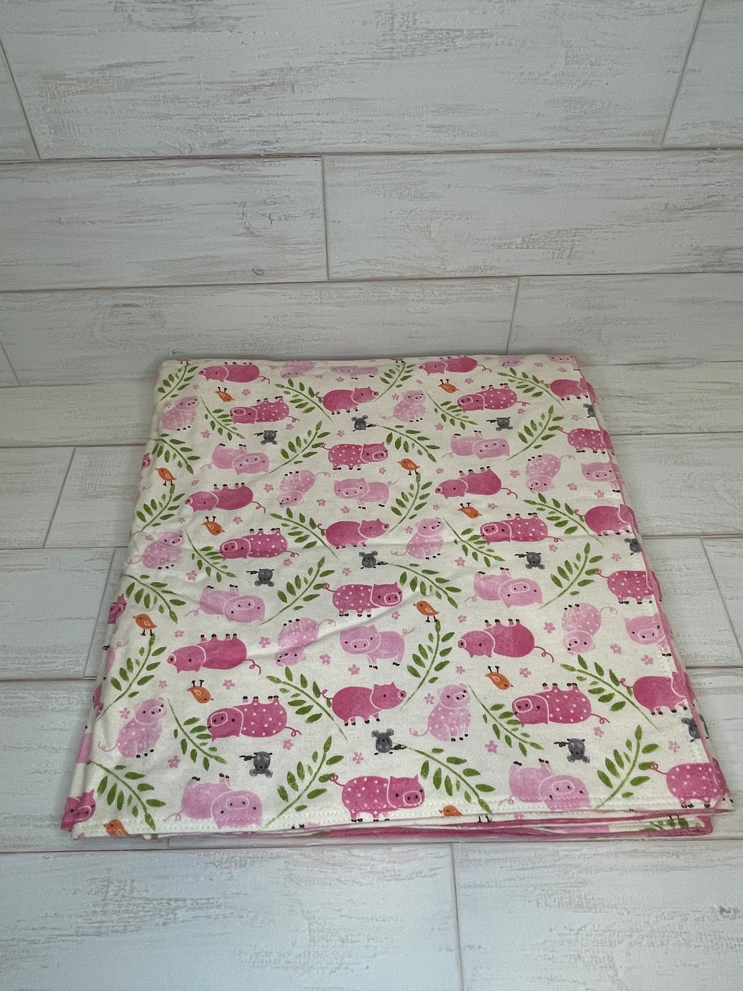 Cute Pink Pigs Minky Blanket 30" x 42"