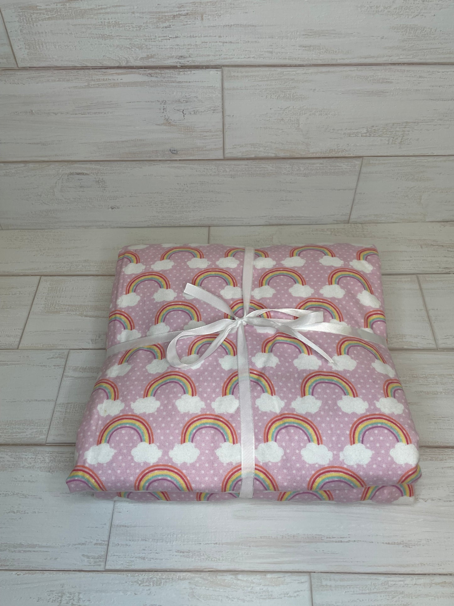Rainbows Minky Blanket 41" x 42"