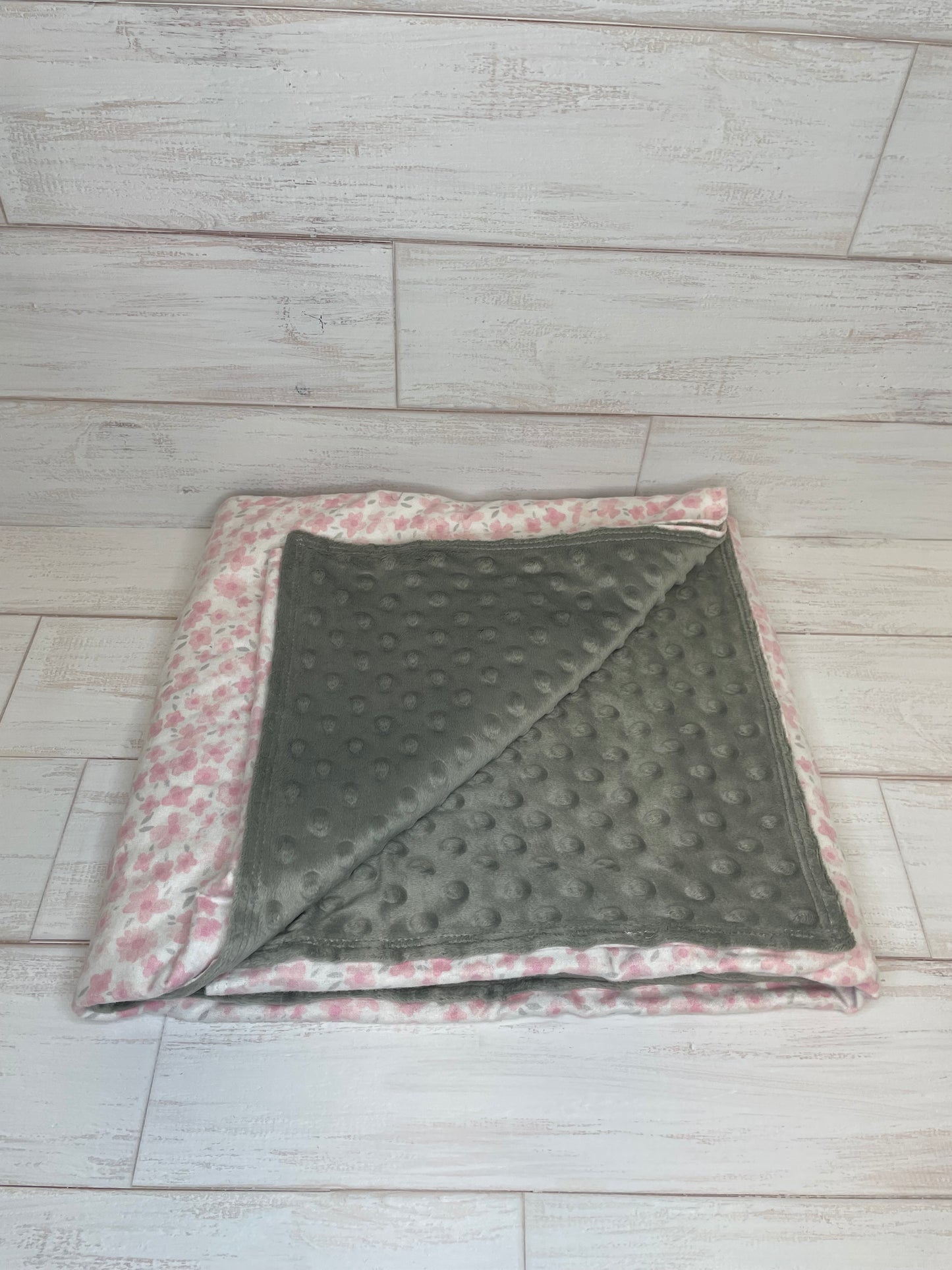 Floral Minky Blanket 40" x 48"