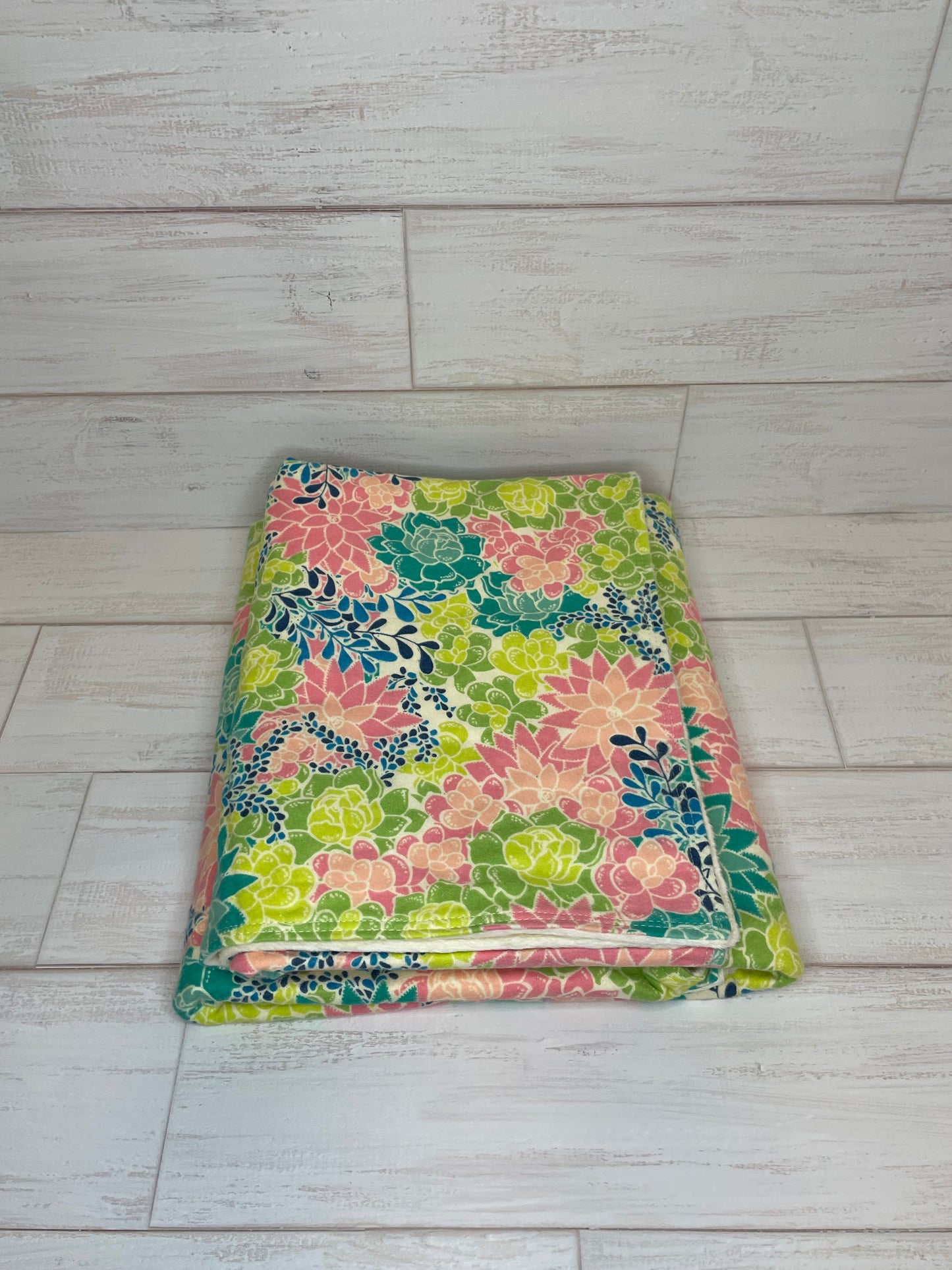 Floral Minky Blanket 38" x 45"