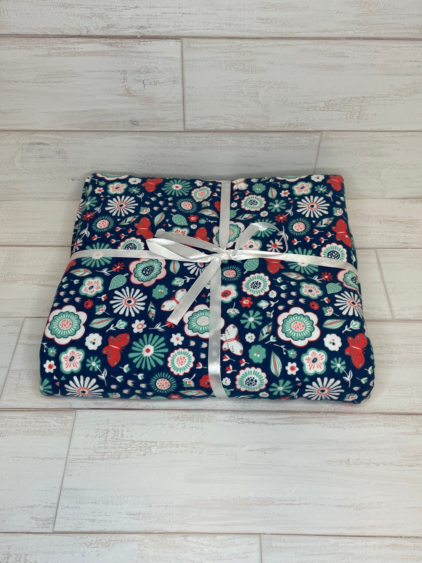 Butterfly Floral Minky Blanket 41" x 45"