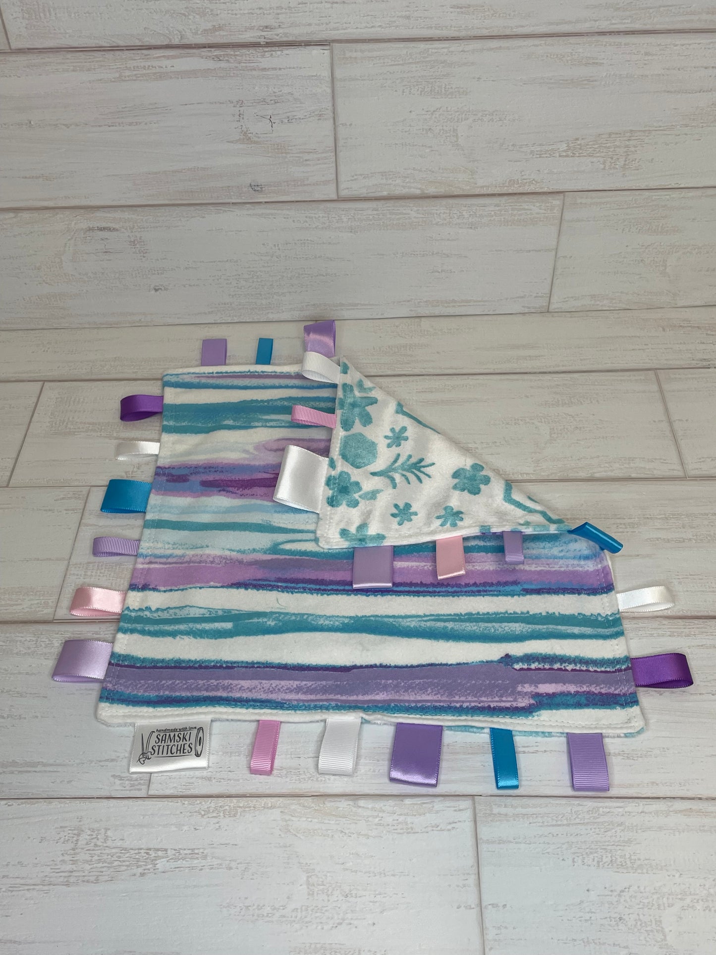 Purple, Pink and Blue Tie-die Taglet