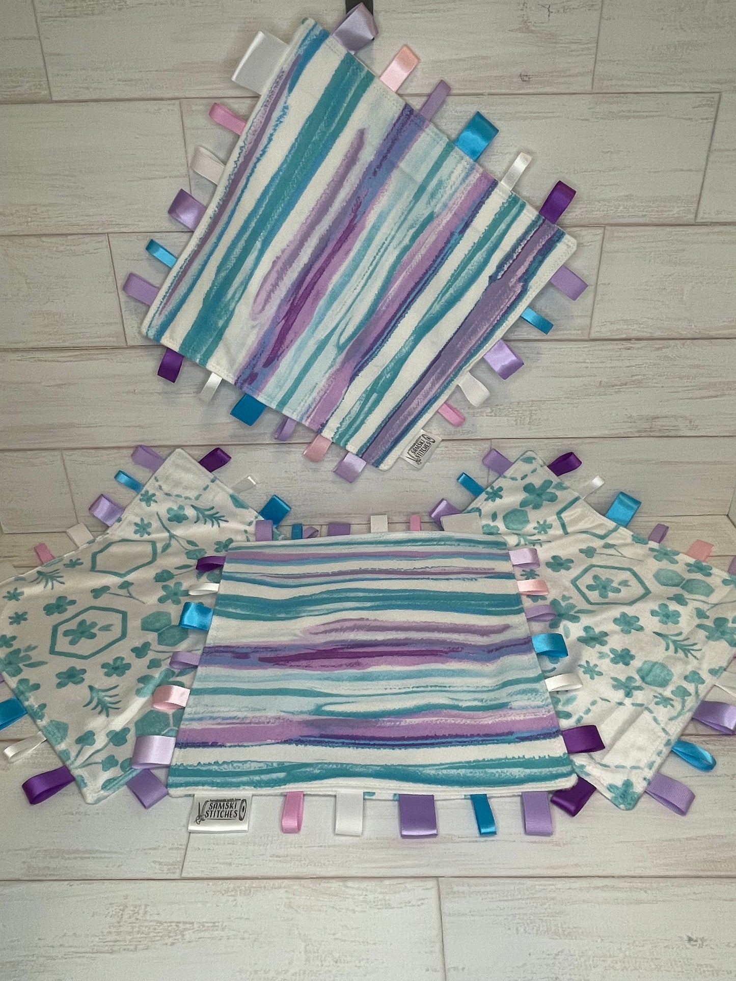 Purple, Pink and Blue Tie-die Taglet