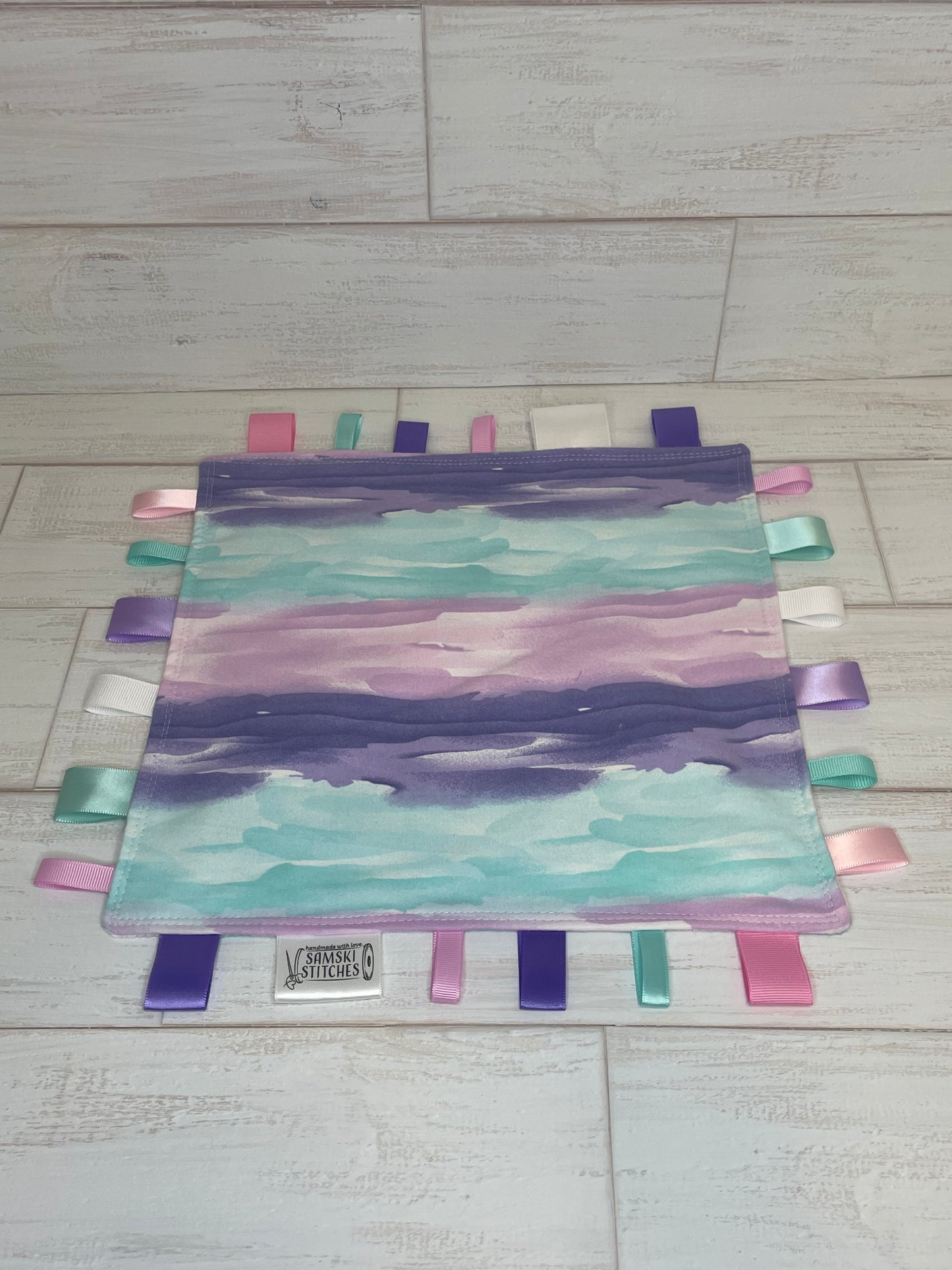 Purple, Pink and Blue Tie-die Taglet