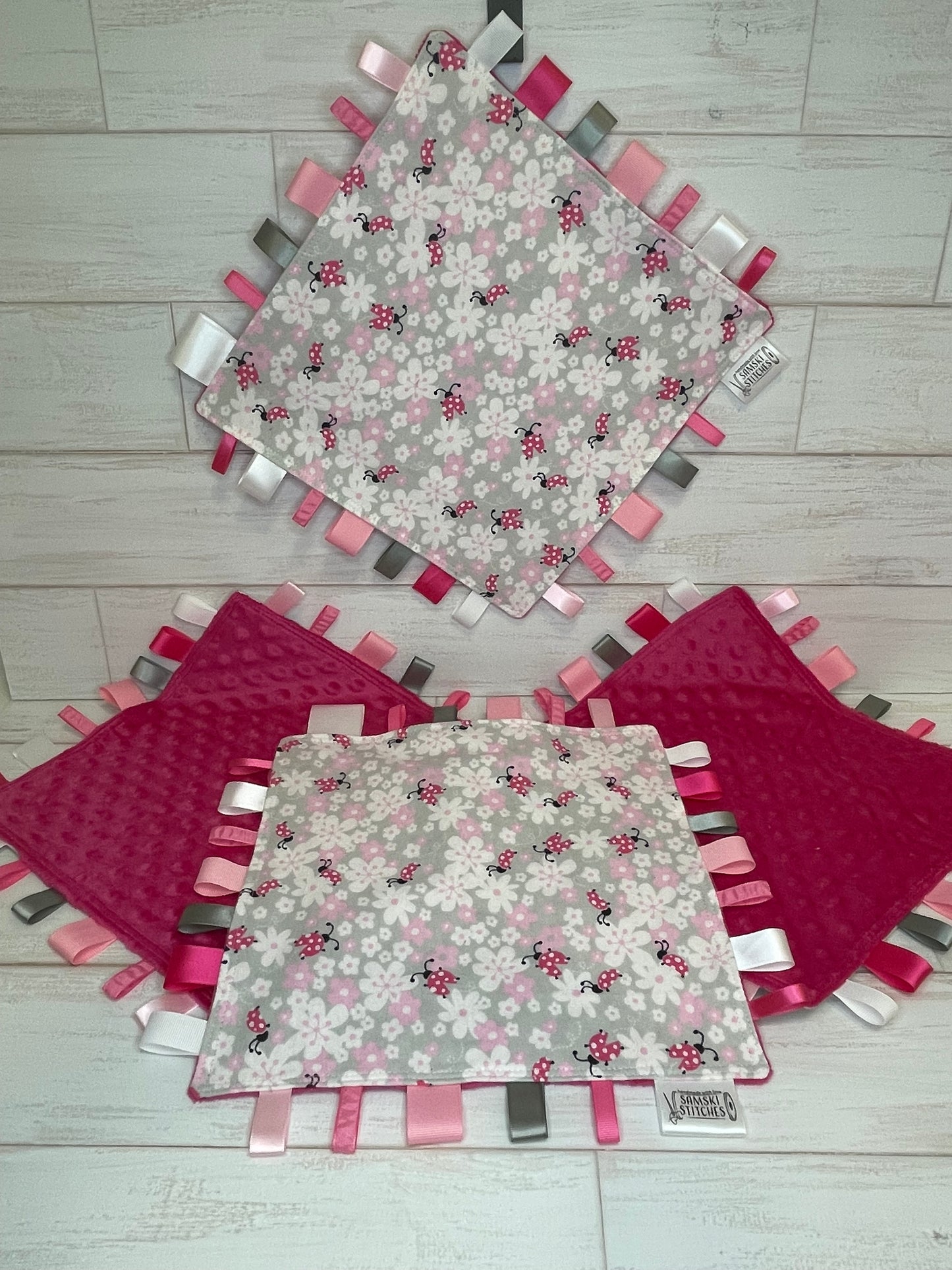 Pink Lady Bug Sensory Taglet