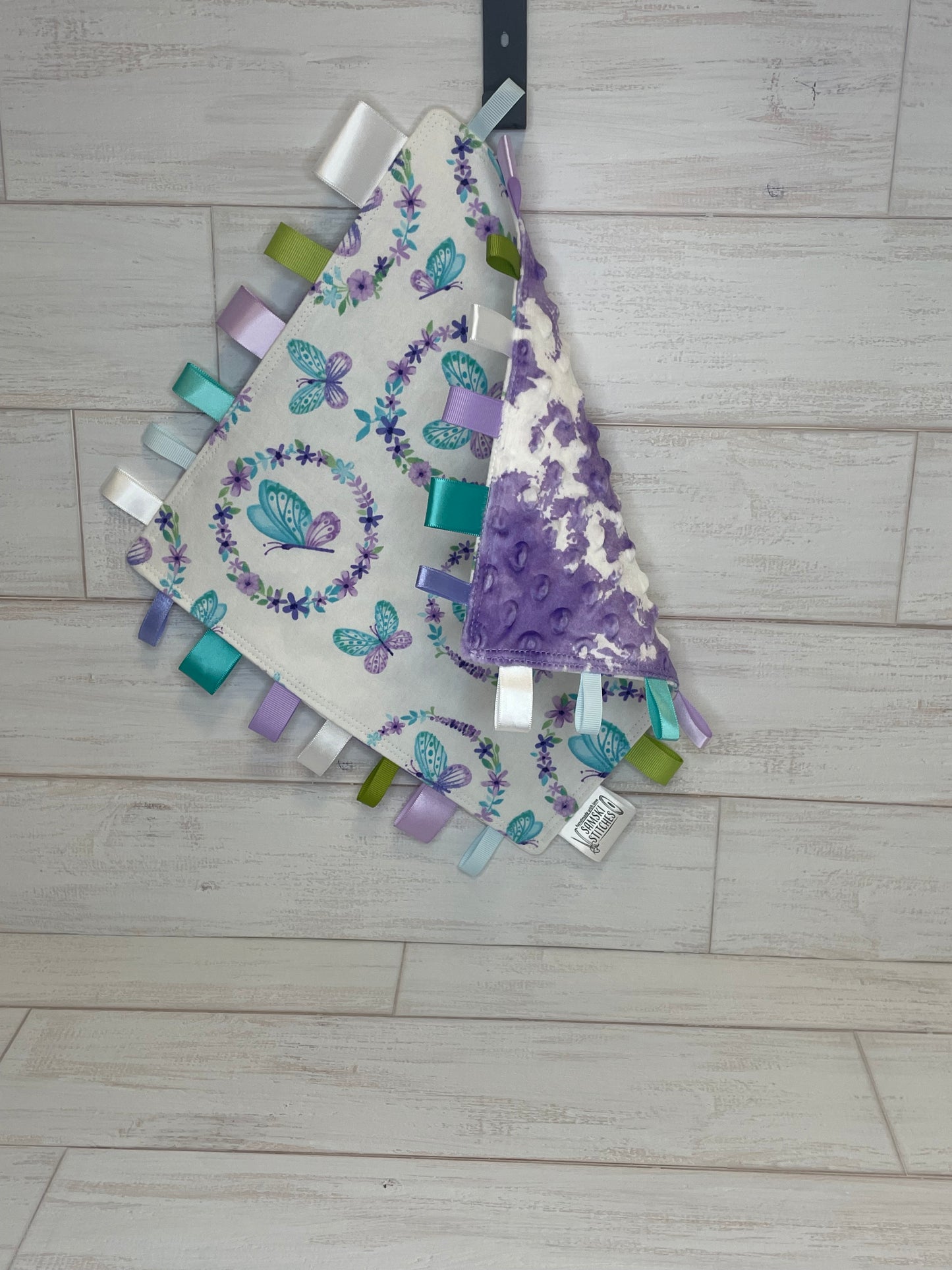 Purple and Blue Butterfly Taglet