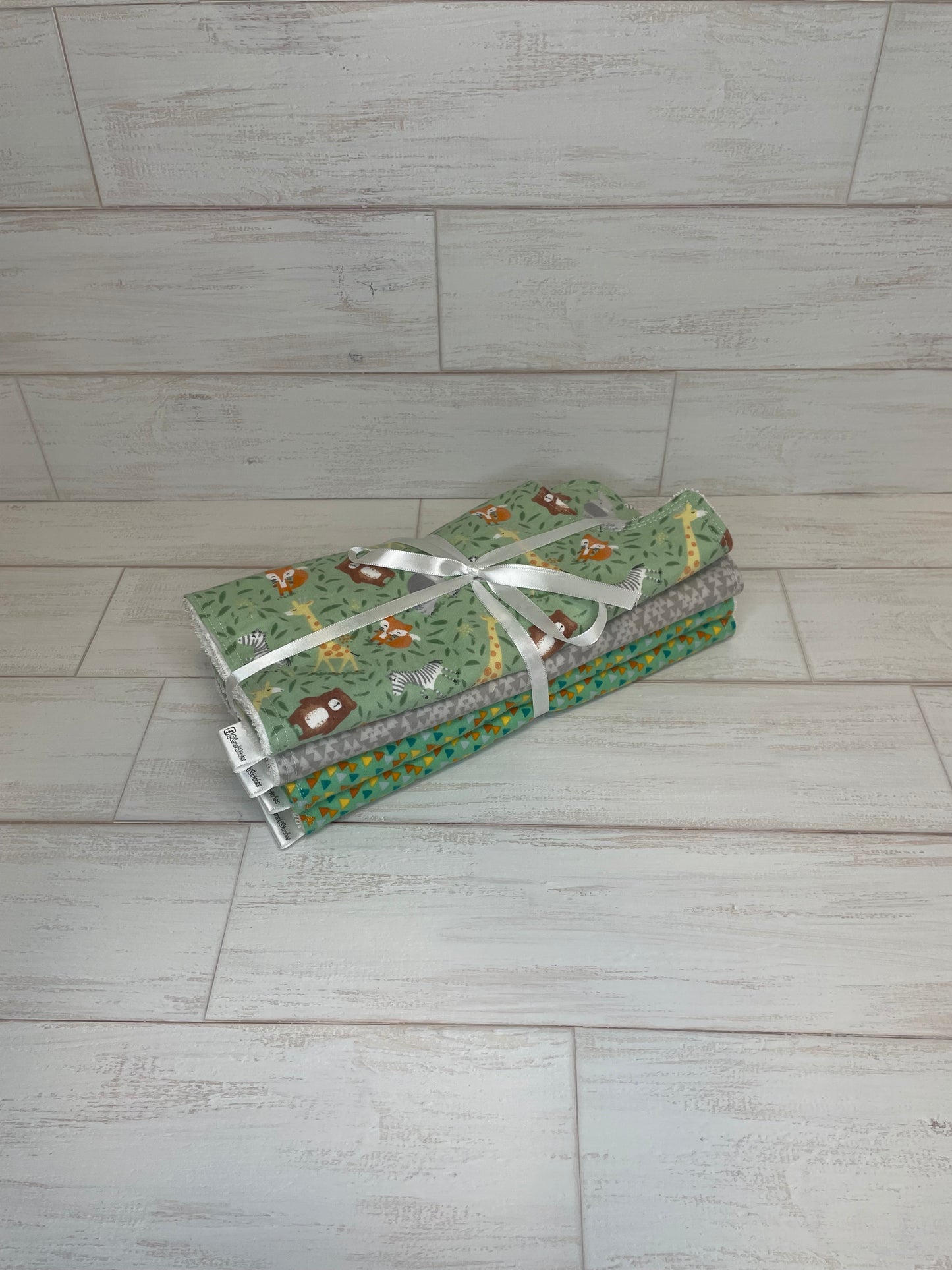Woodland Animal Themed Burp Cloths