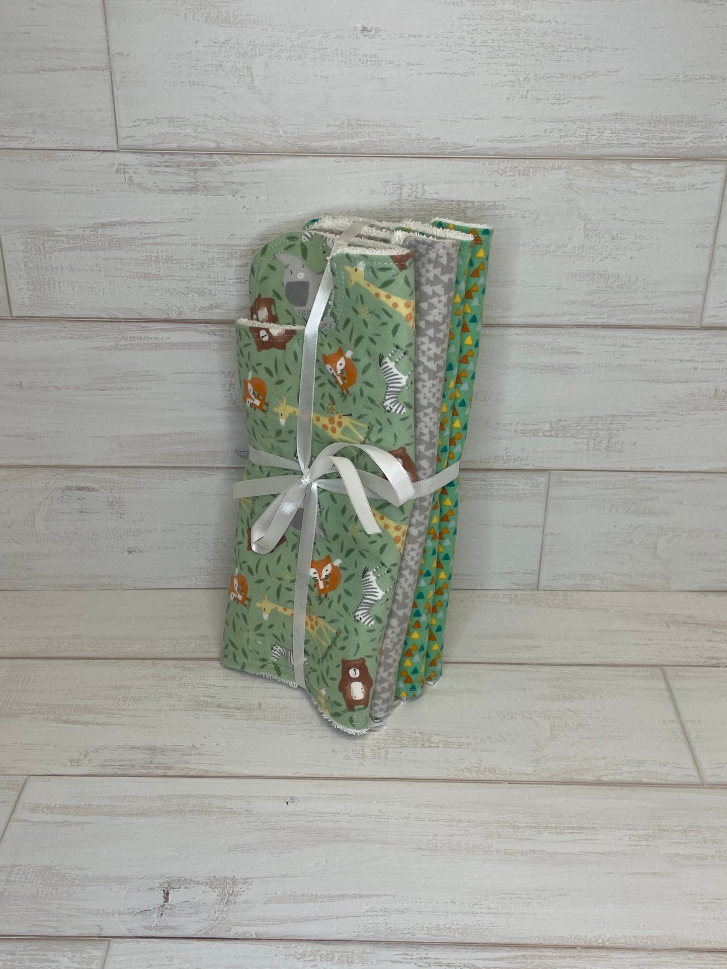 Woodland Animal Themed Burp Cloths