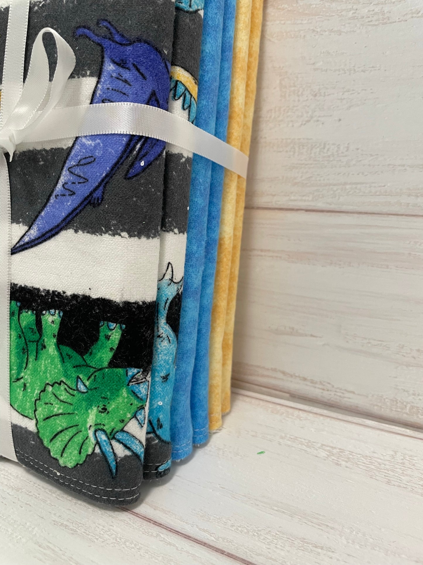 Dinosaur Themed Burp Cloths