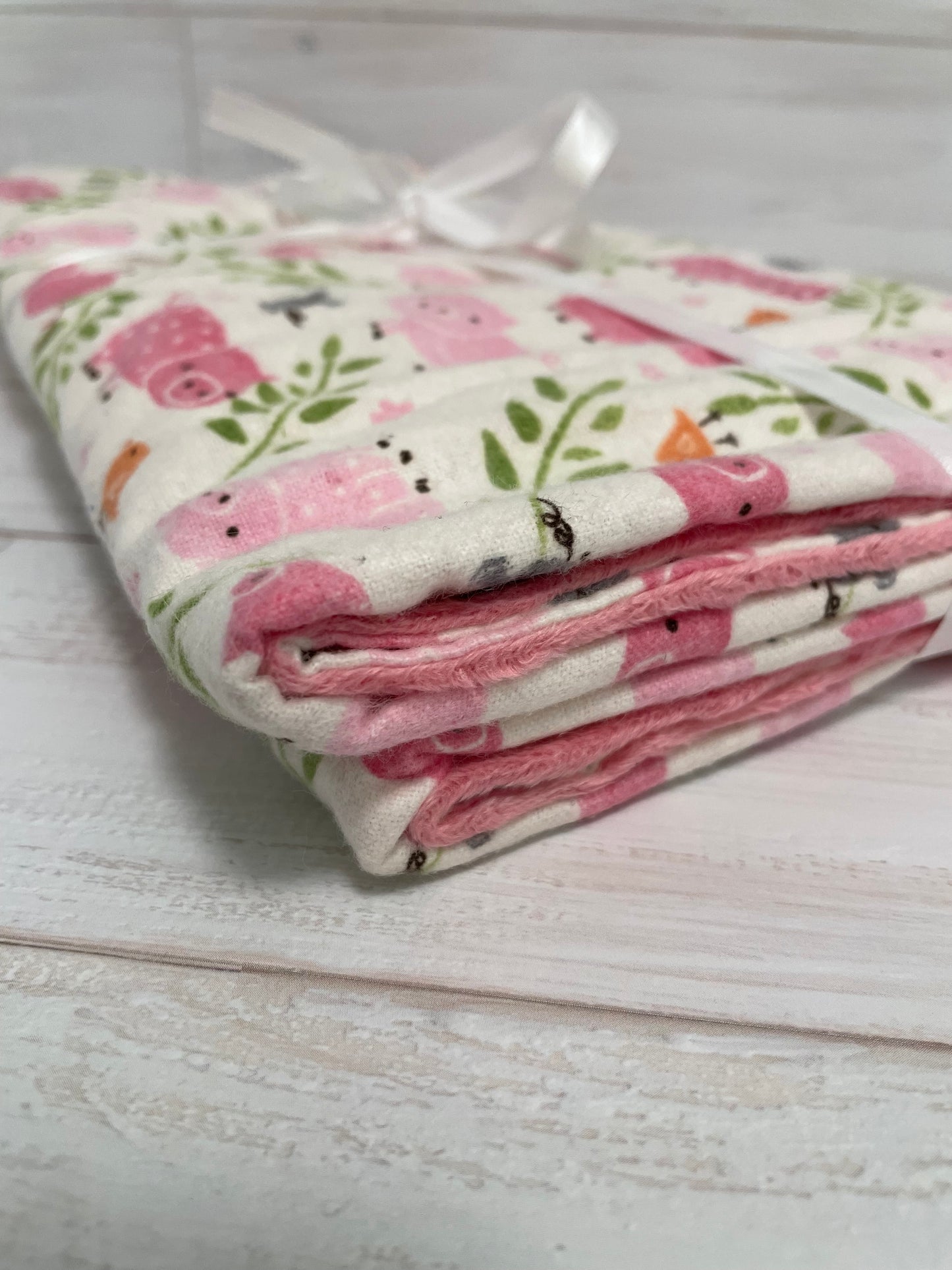 Cute Pink Pigs Minky Blanket 30" x 42"