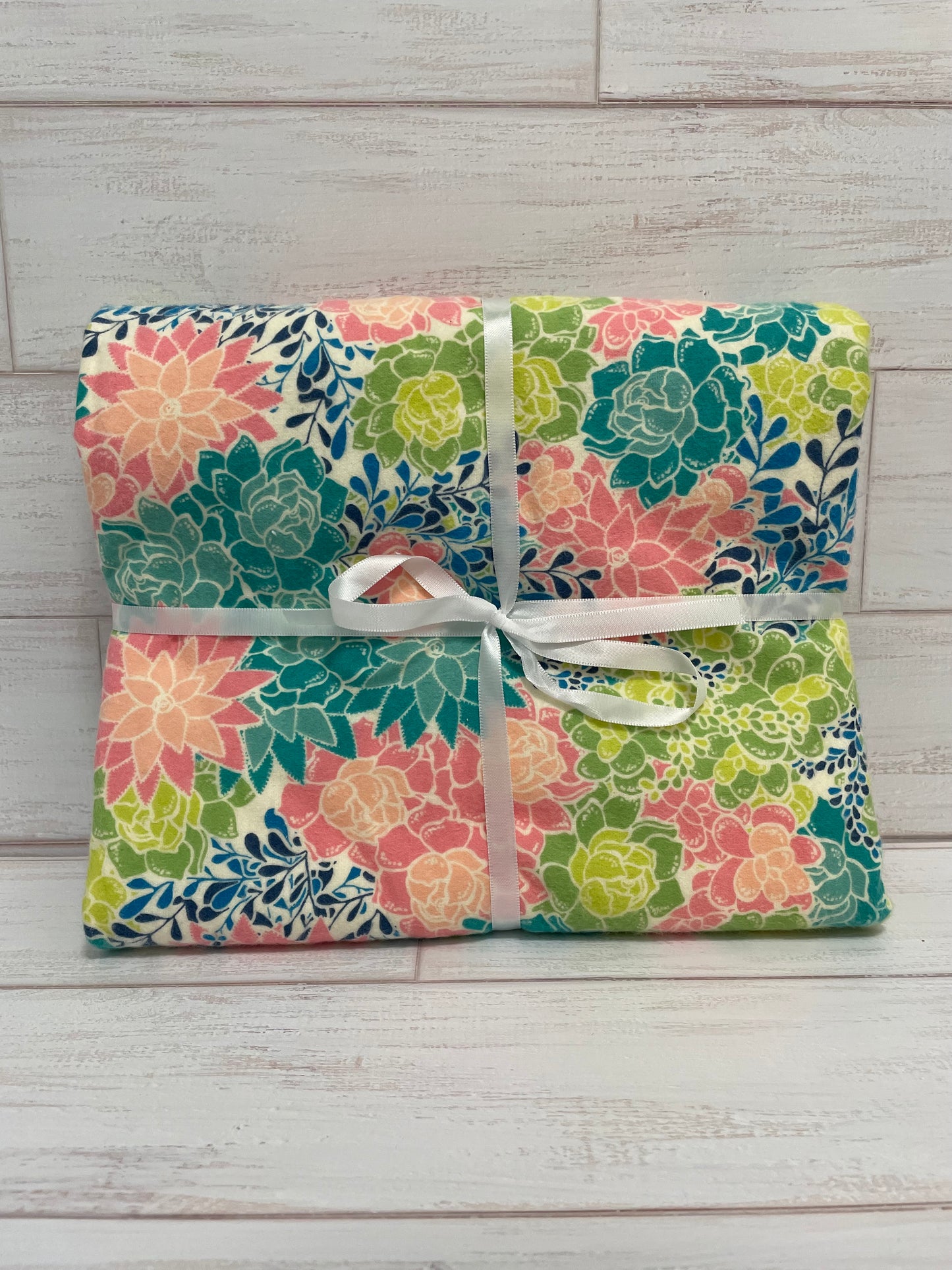 Floral Minky Blanket 38" x 45"