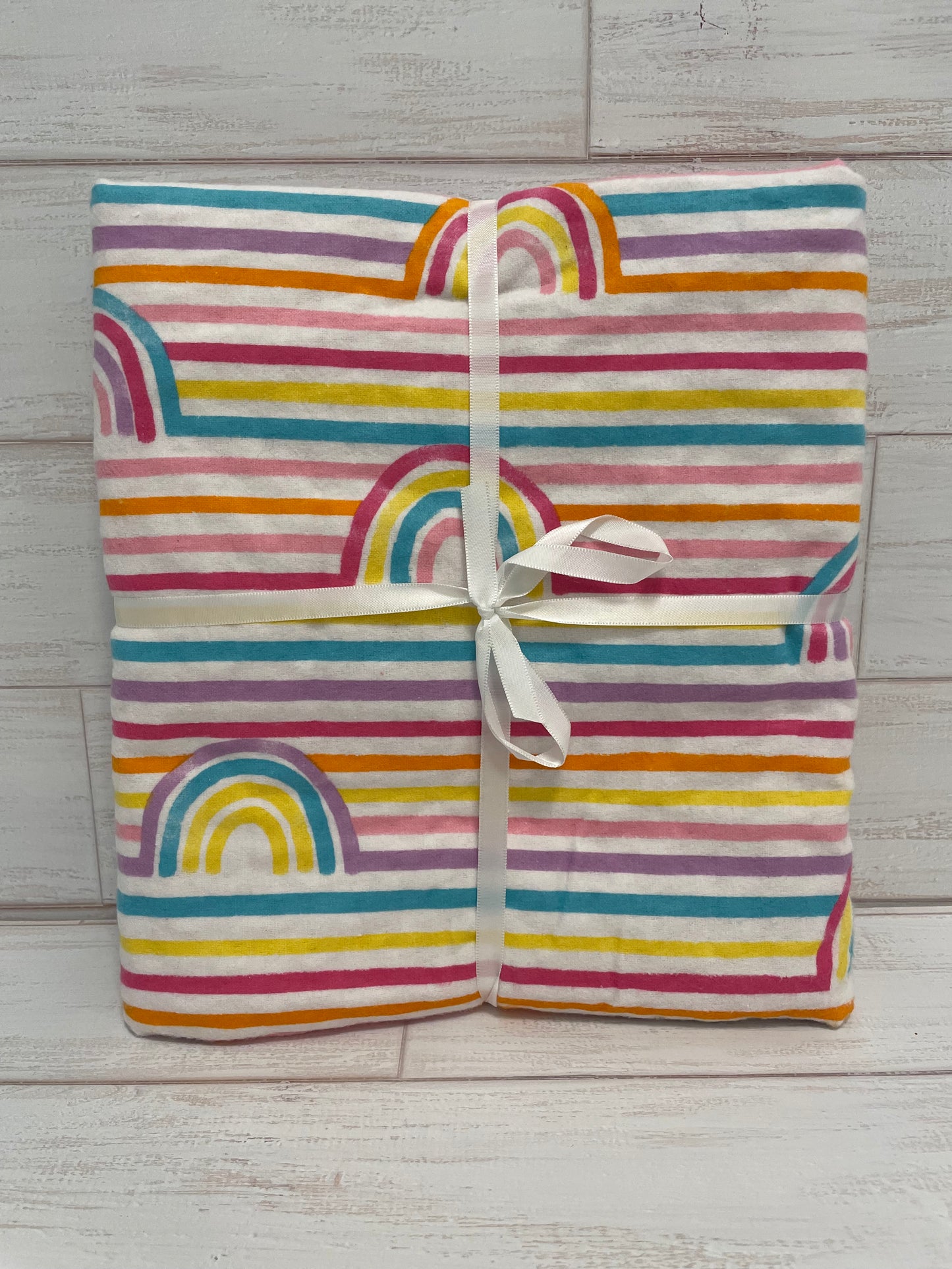 Rainbow Lines Minky Blanket 42" x 47"