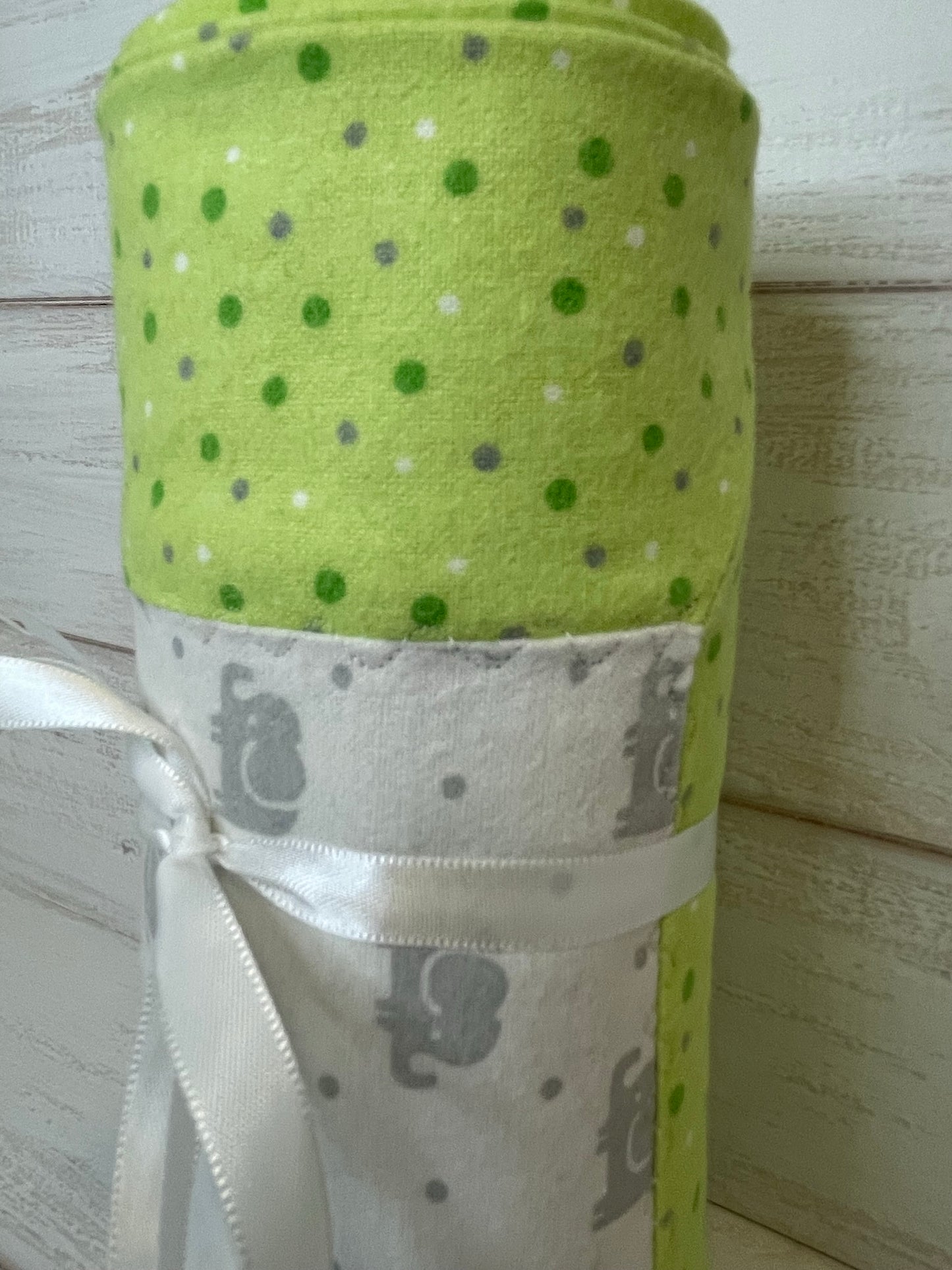 Elephants with Multi Dots Swaddle Blanket