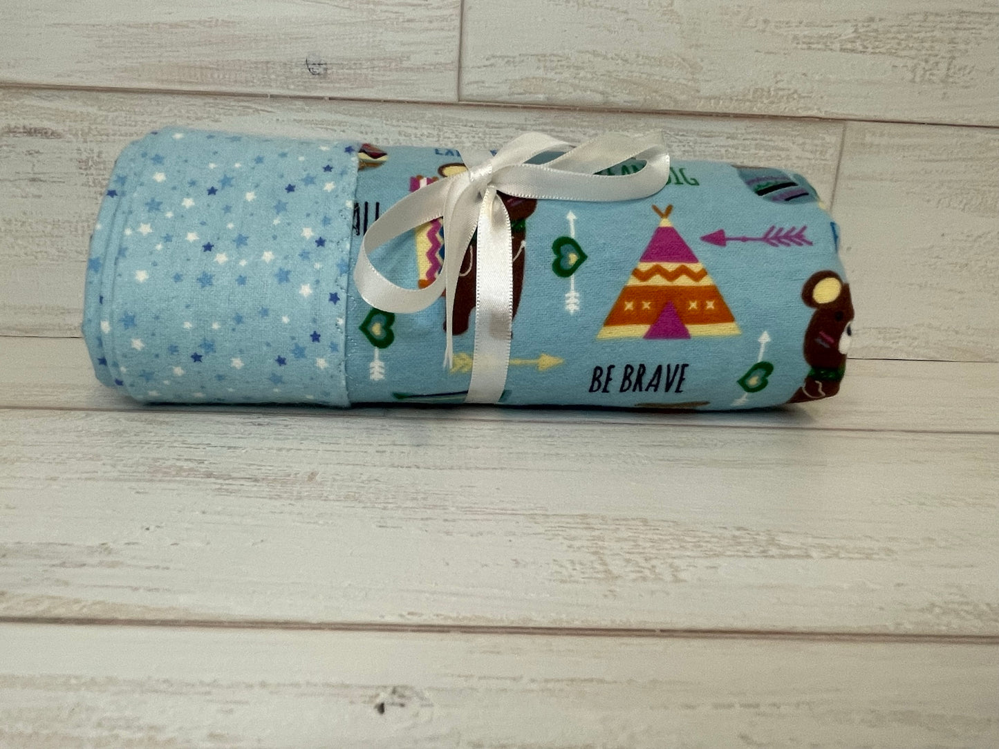 Adventure Themed with Stars Swaddle Blanket