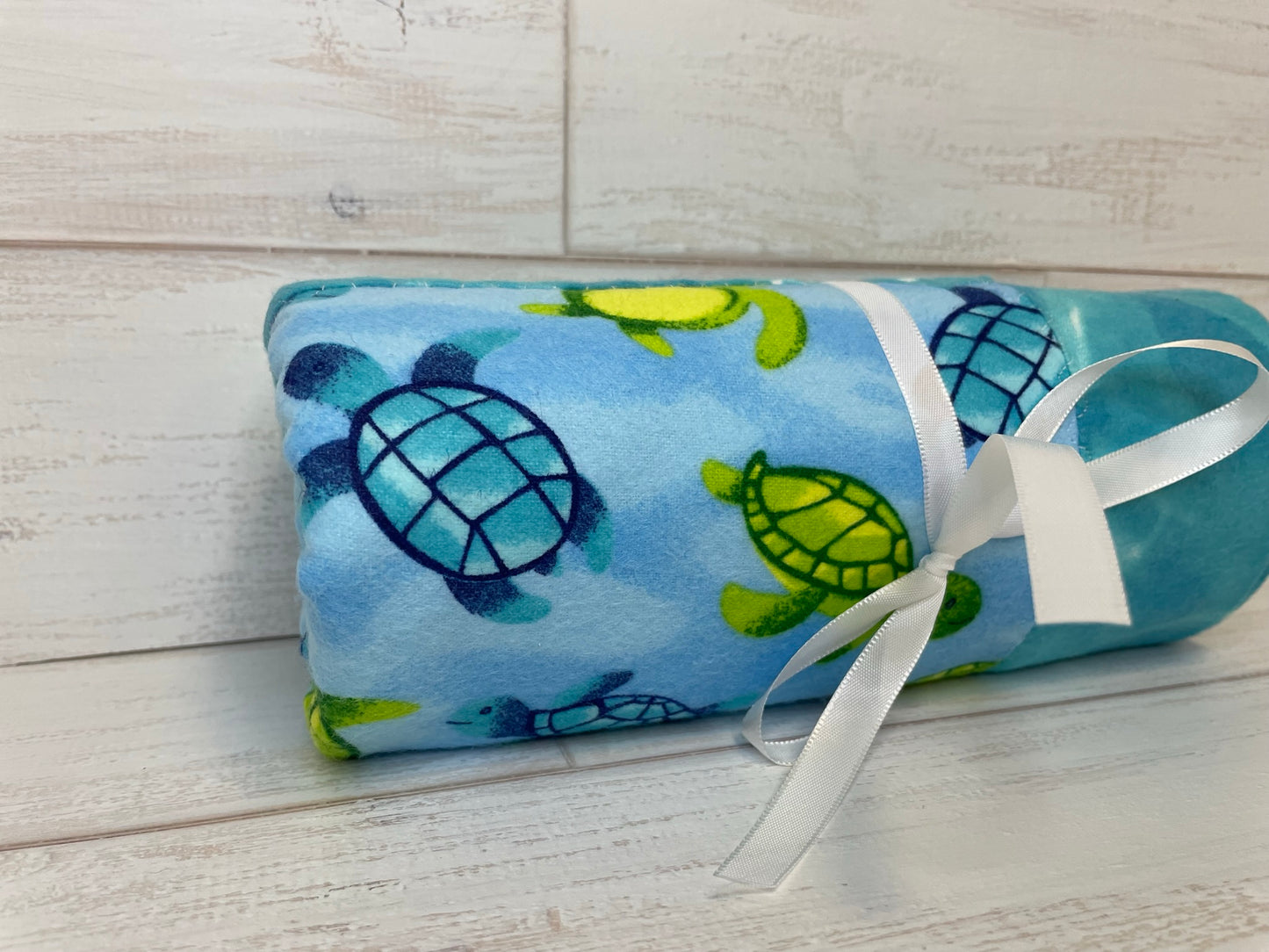 Sea Turtles with Mock Water Scape Swaddle Blanket