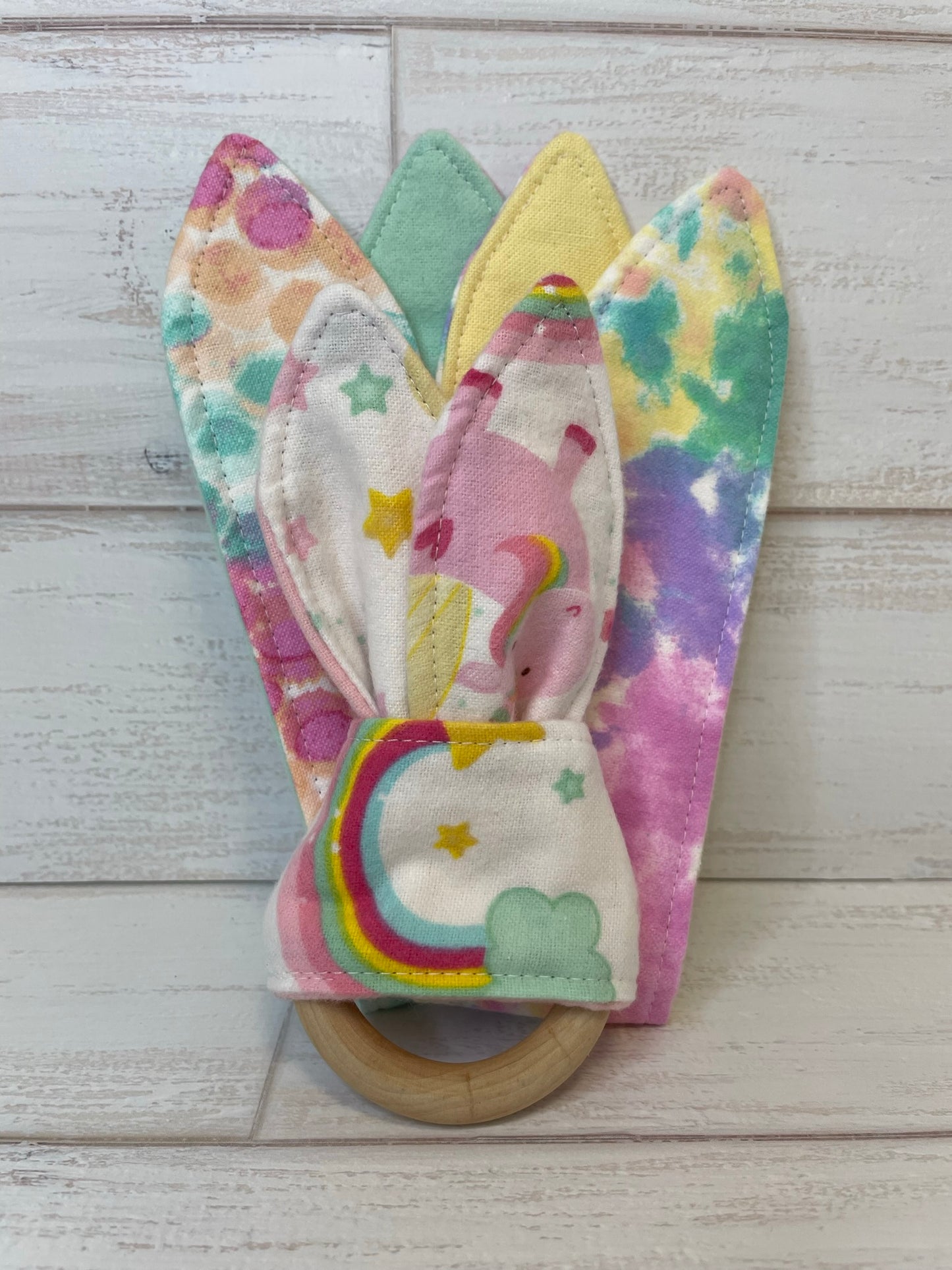 Pastel Unicorn Dreams 3 Piece Teether Tie Set