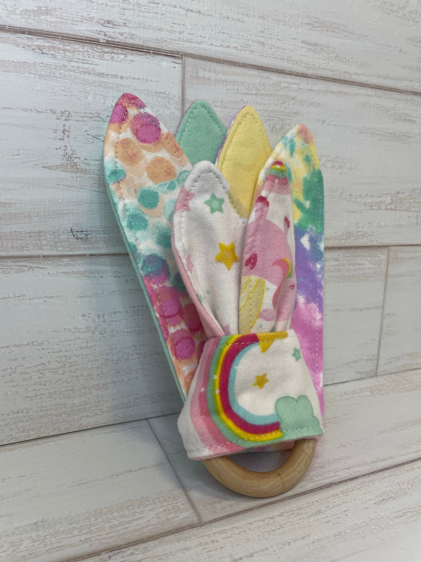 Pastel Unicorn Dreams 3 Piece Teether Tie Set