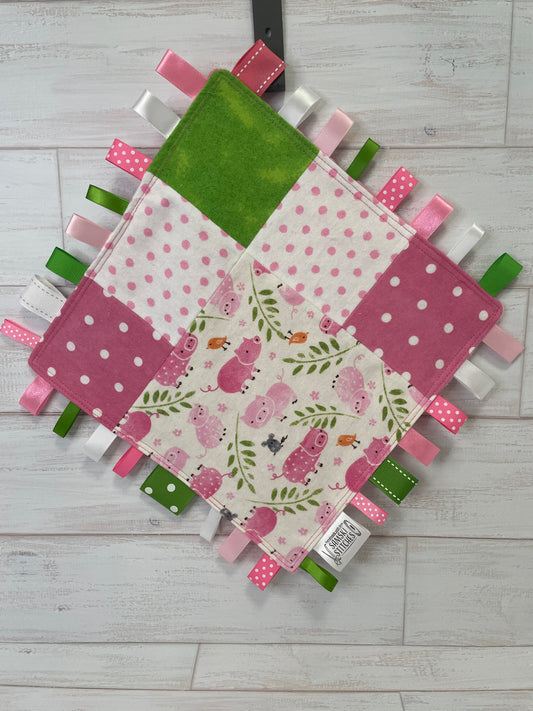 Pink Piggies with Multi Dots Sensory Taglet