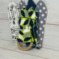 Abstract Leaves and Arrows Themed 3 Piece Teether Tie Set
