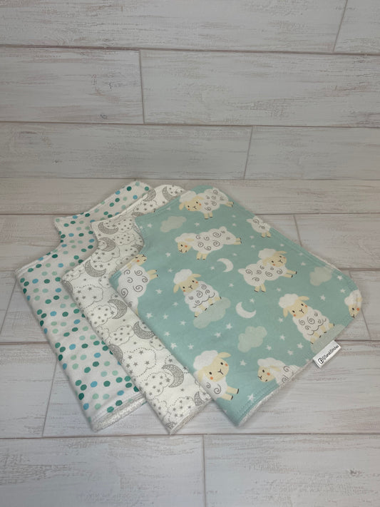 Sweet Dreams Sheep Burp Cloths