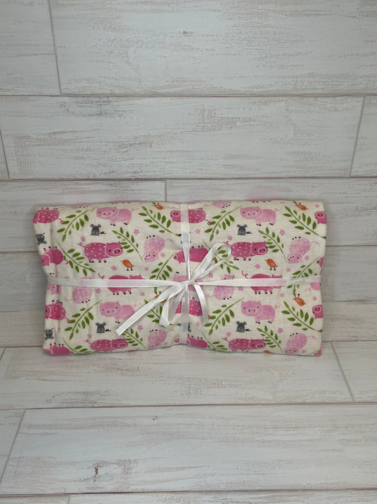 Cute Pink Pigs Minky Blanket 30" x 42"