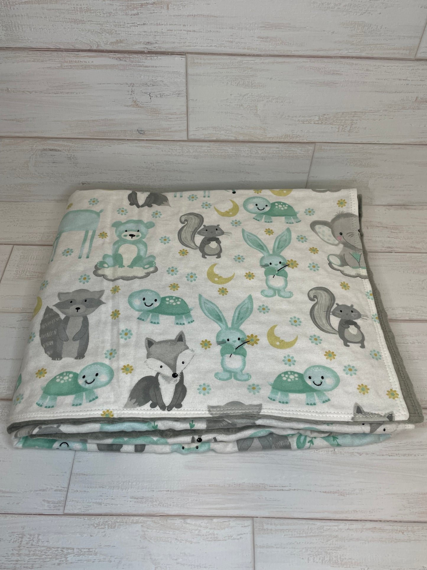 Cute Animals Minky Blanket 42" x 46"