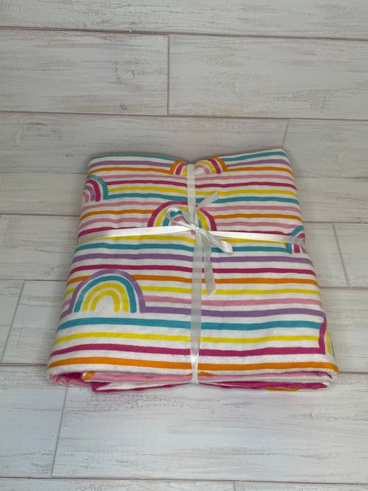 Rainbow Lines Minky Blanket 42" x 47"